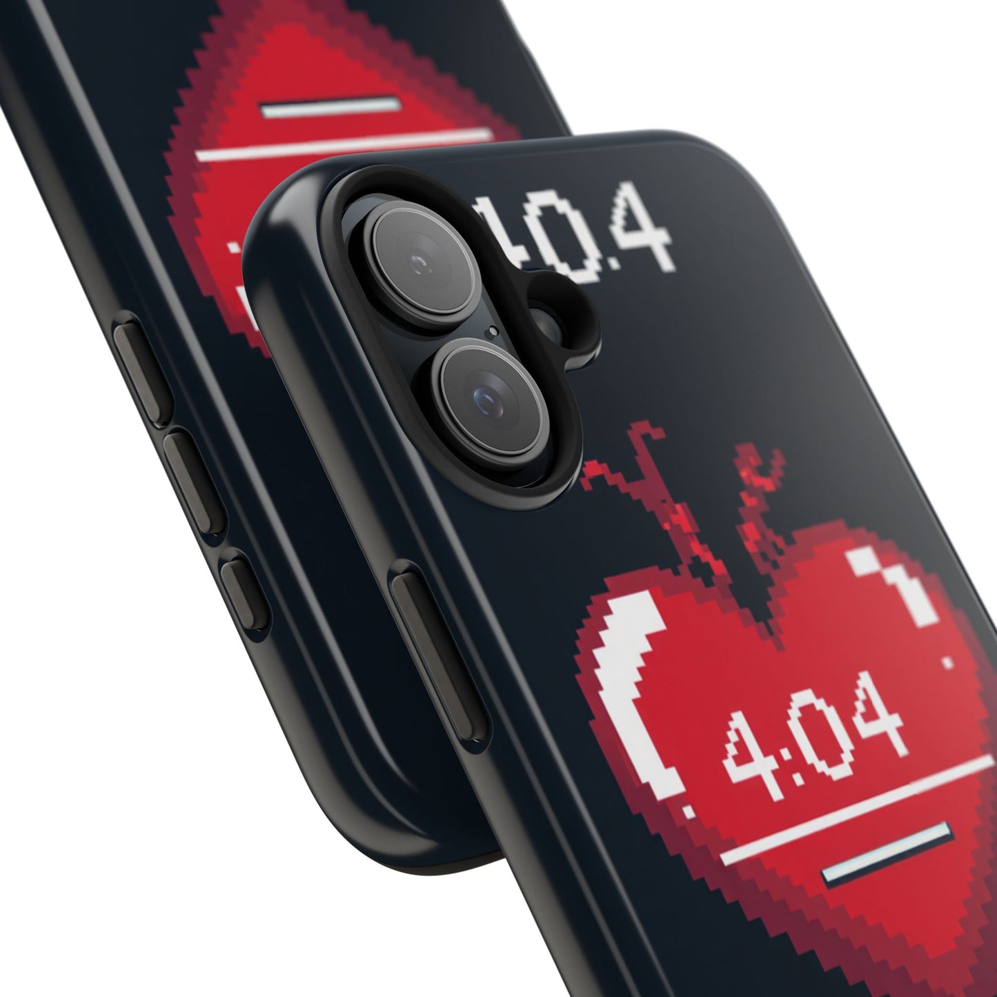 Vintage Pixel Heart Tough Phone Case - "404 Love Not Found" Design