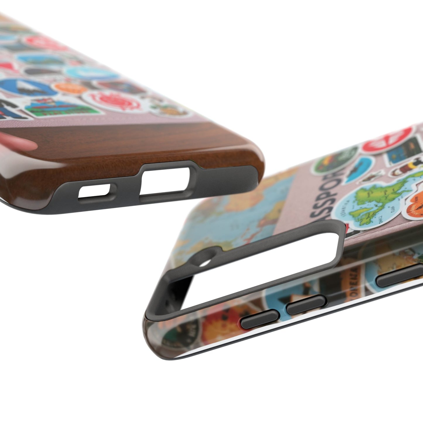 Adventure Stickers Phone Case - Tough Protection for Travel Lovers