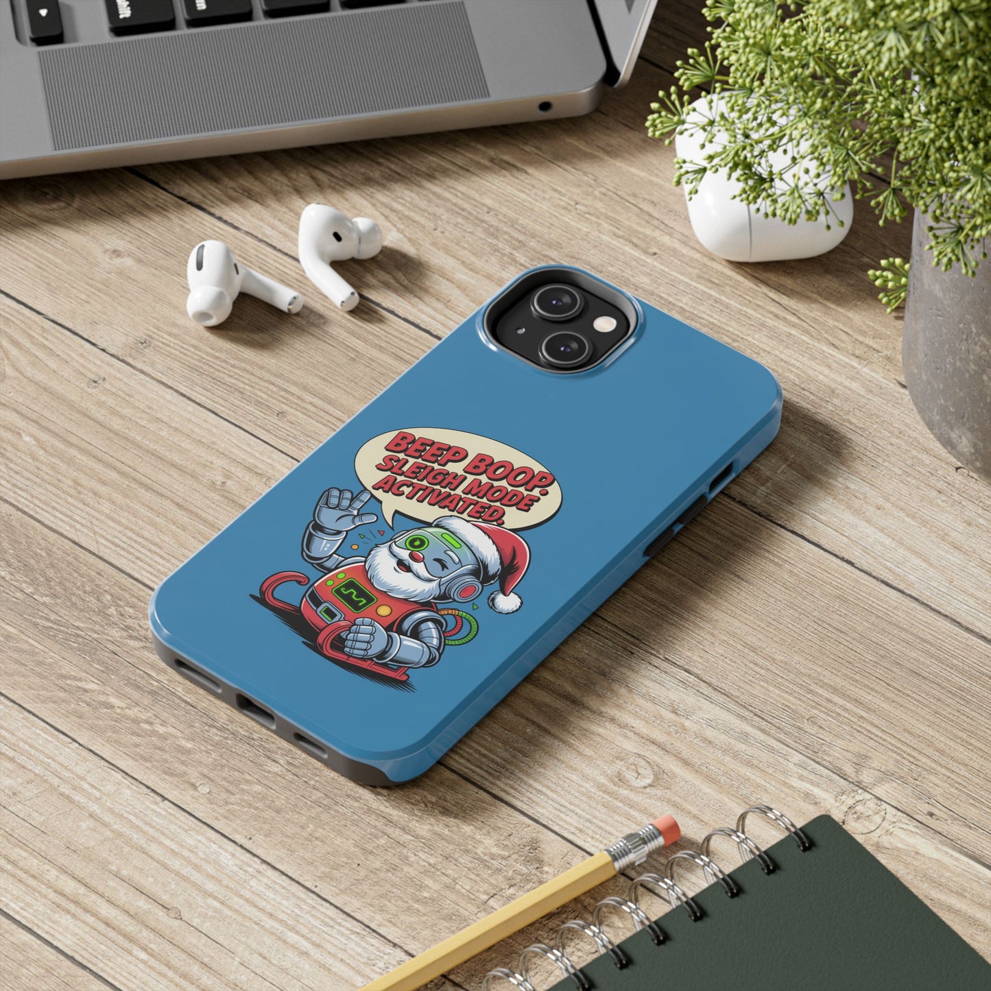 Funny Robot Holiday Phone Case - Beep Boop Sleigh Mode Activated