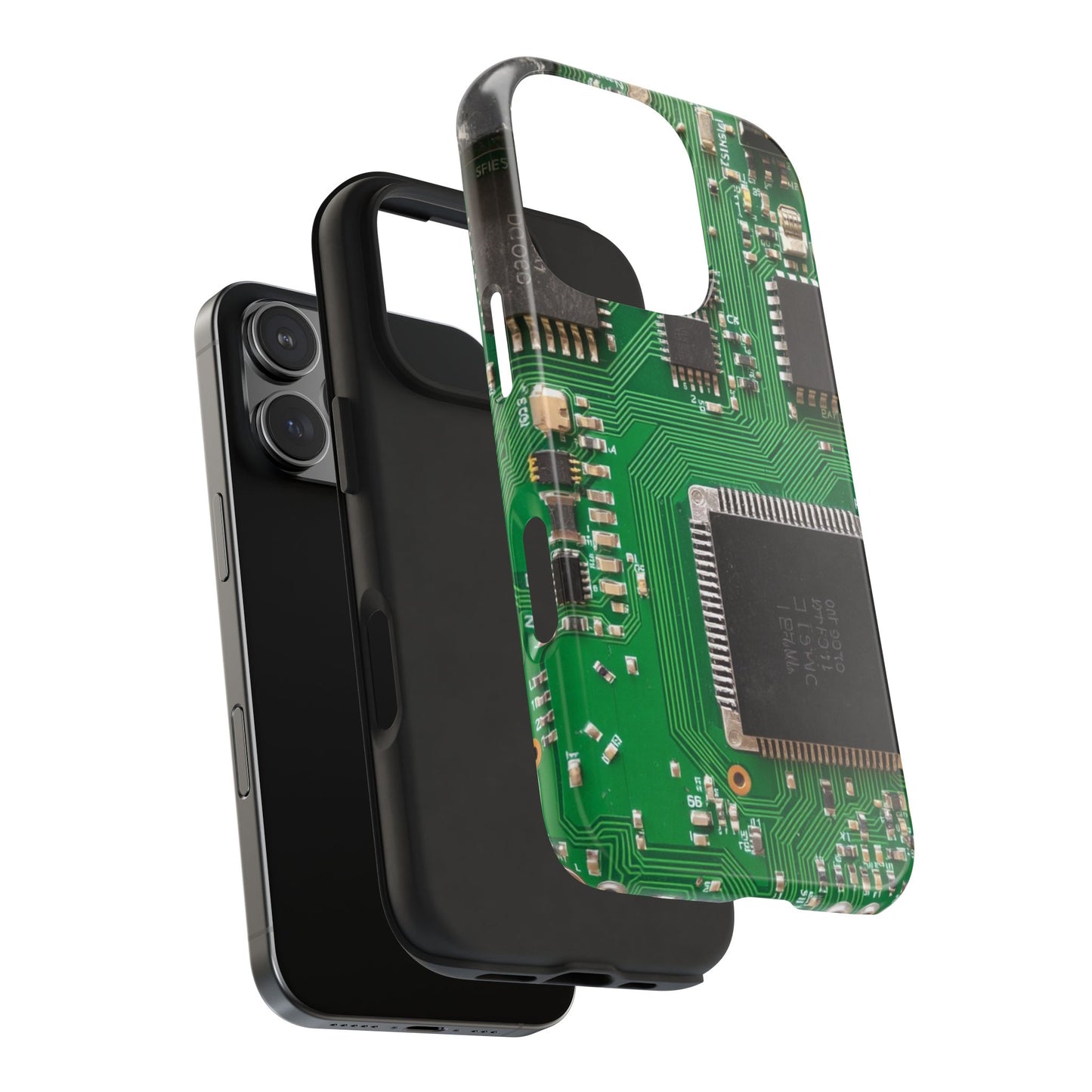 Circuit Board Tough Phone Case - Durable Tech Design