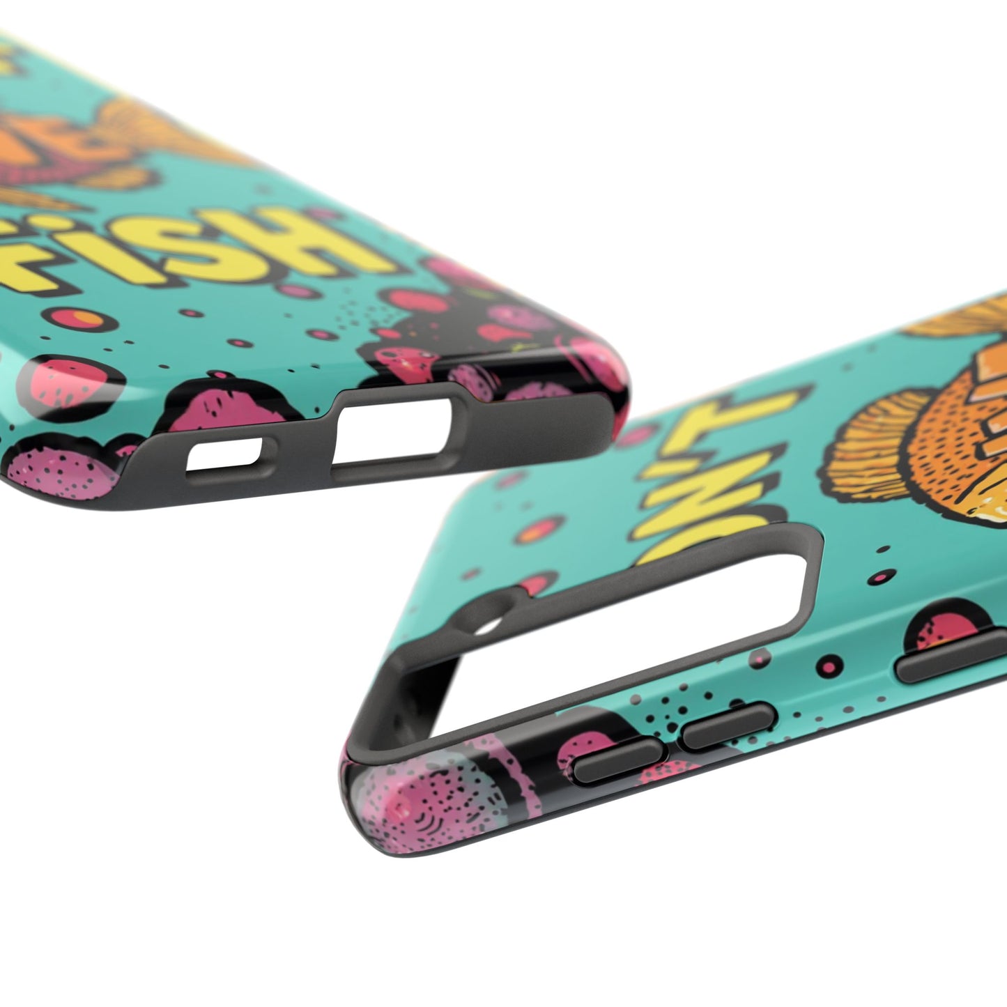 Catchy Fish-Themed Tough Phone Cases, Unique Gift for Fish Lovers, Durable Protection for Phones, Fun Aquatic Design, Ideal for Holidays