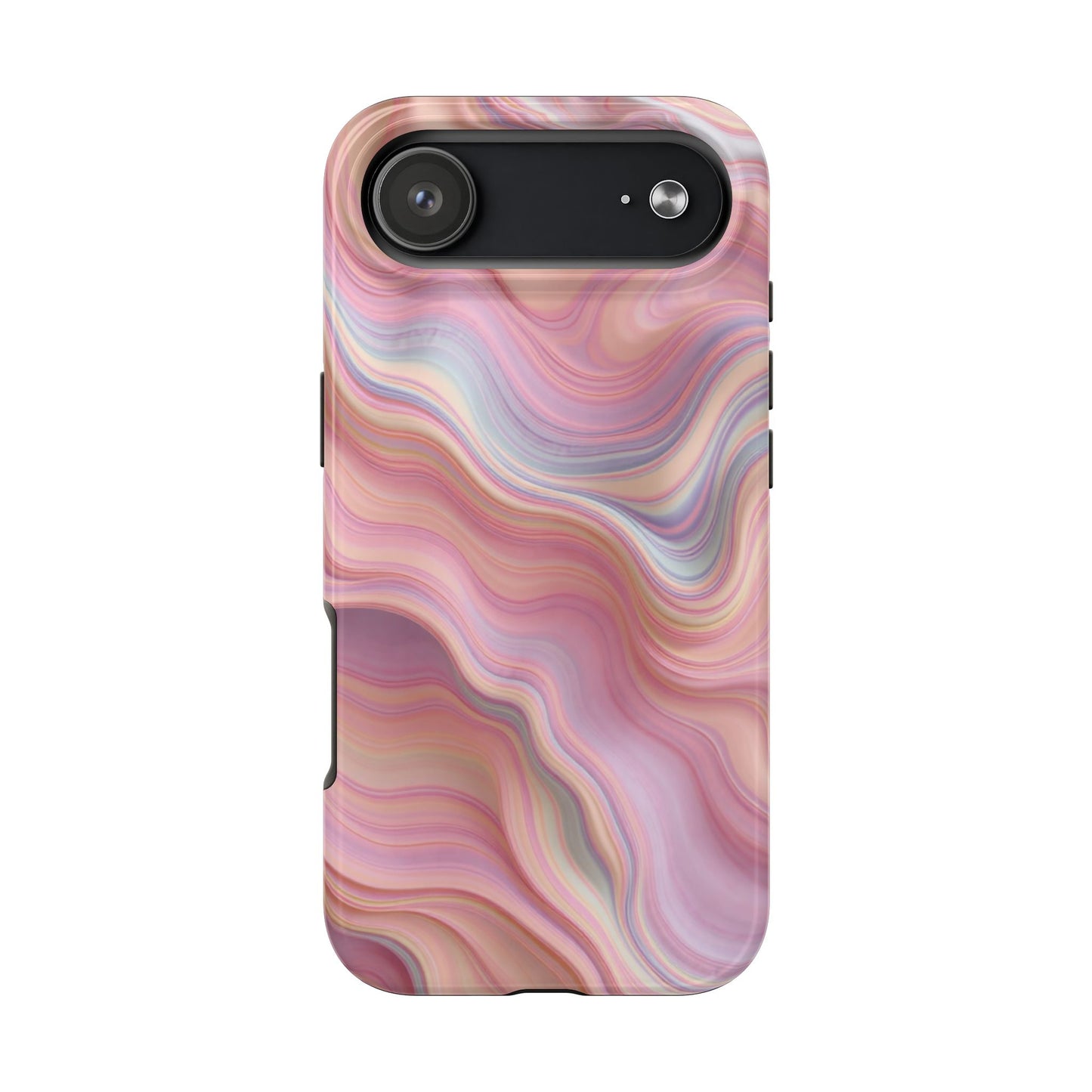 Stylish Tough Phone Cases - Abstract Pink Marble Design