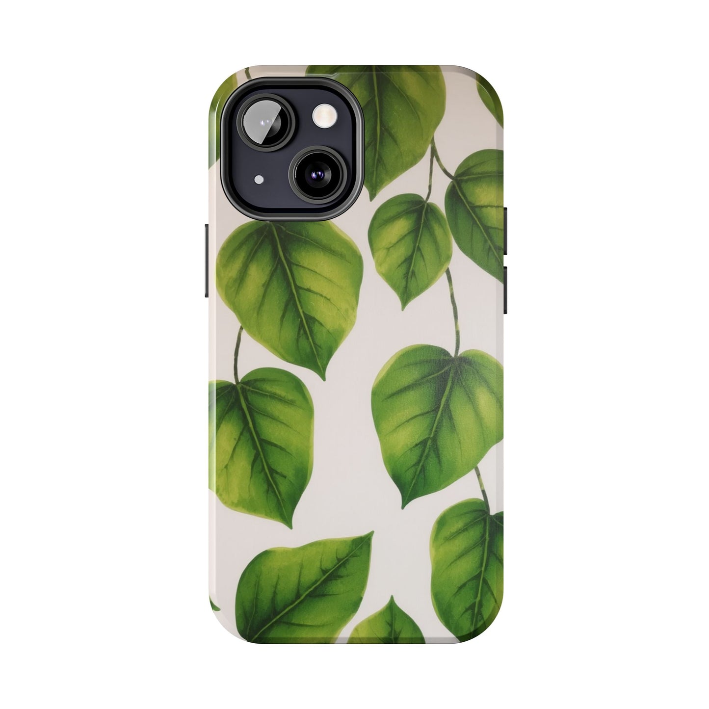 Tough Phone Cases with Green Leaf Design | Eco-Friendly Protection for Nature Lovers