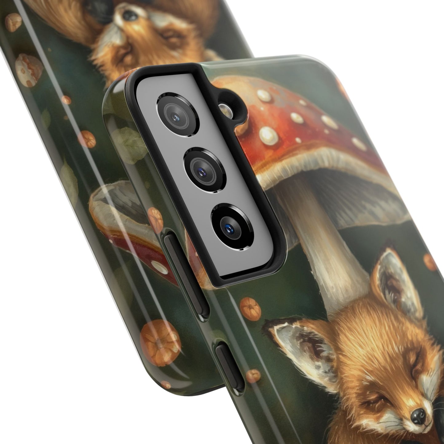 Cute Fox & Mushroom Phone Case - Tough Protective Cover