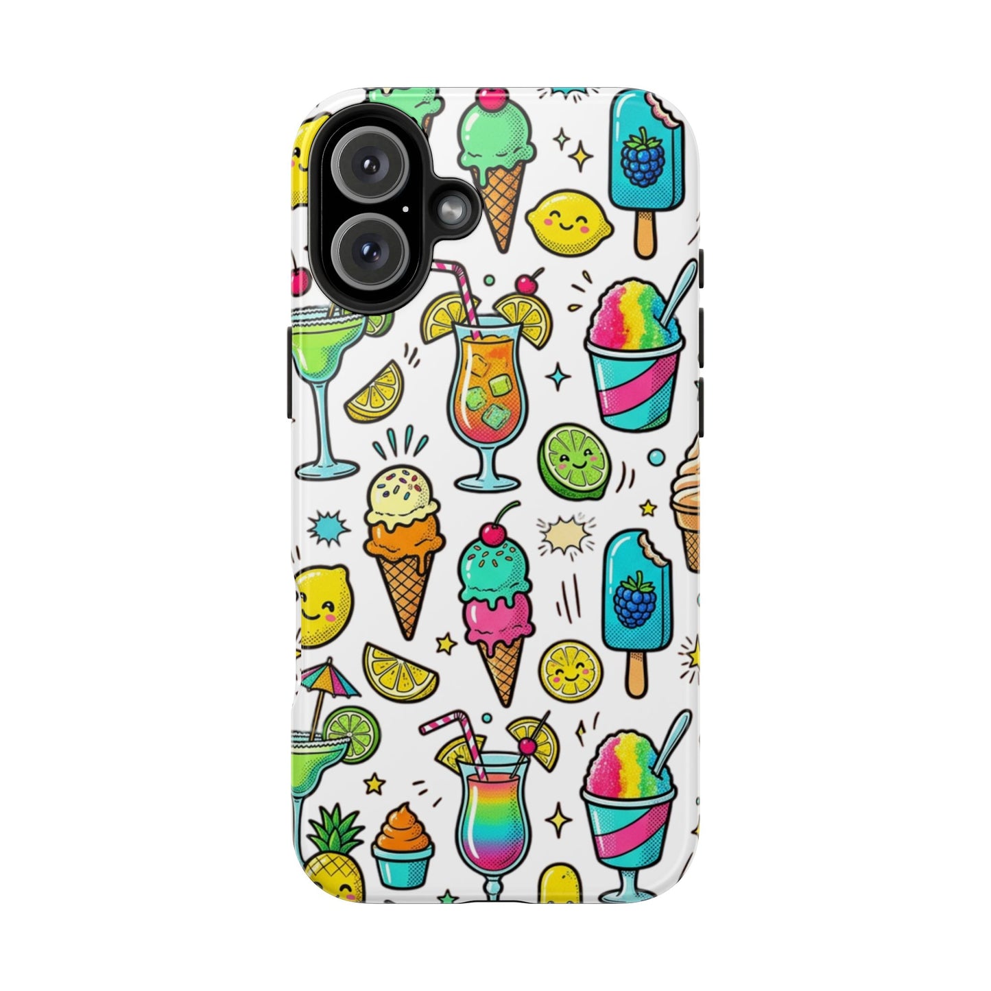 Tough Phone Case — Summer Ice Cream & Cocktails Pattern