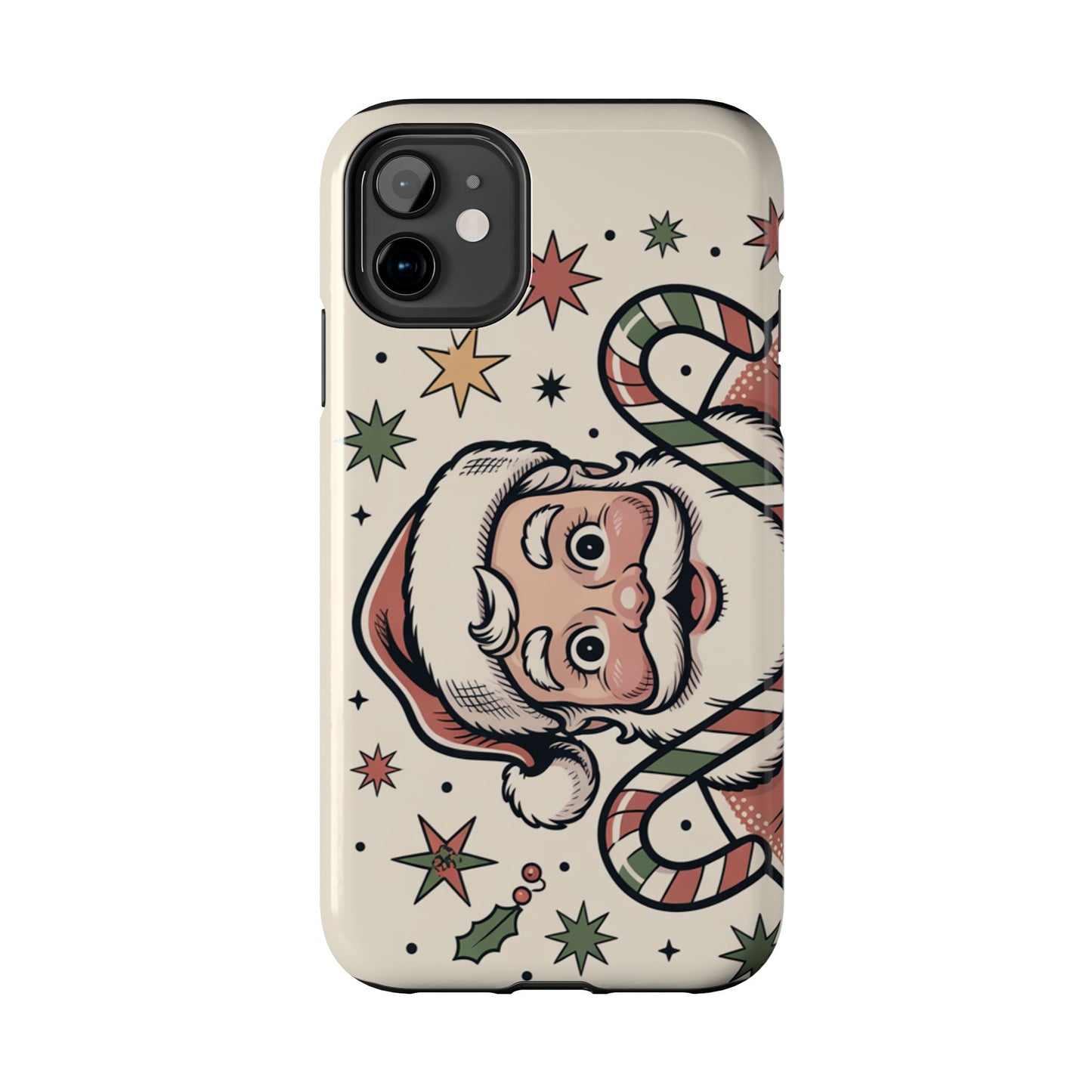 Retro Santa Tough Phone Case - Festive Holiday Design