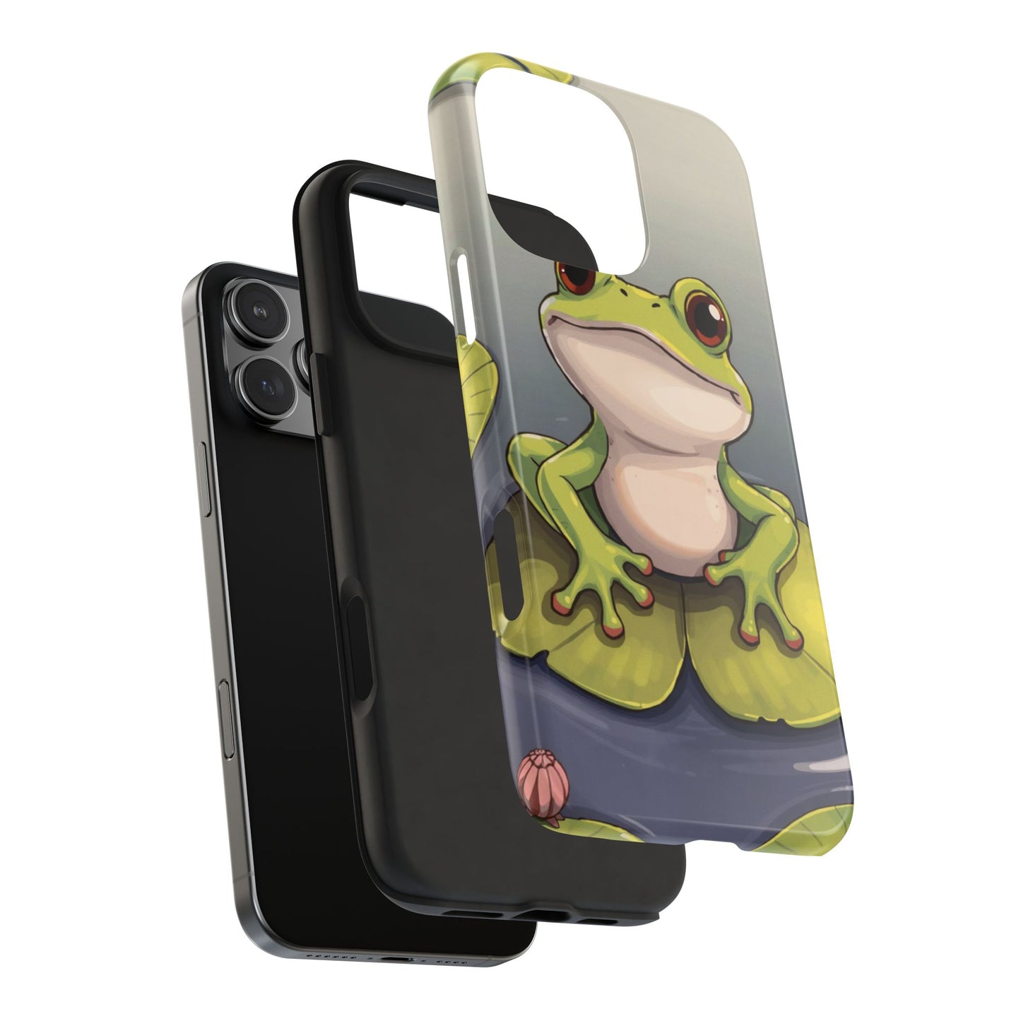 Cute Frog Tough Phone Case - Durable Protection with Nature Vibe