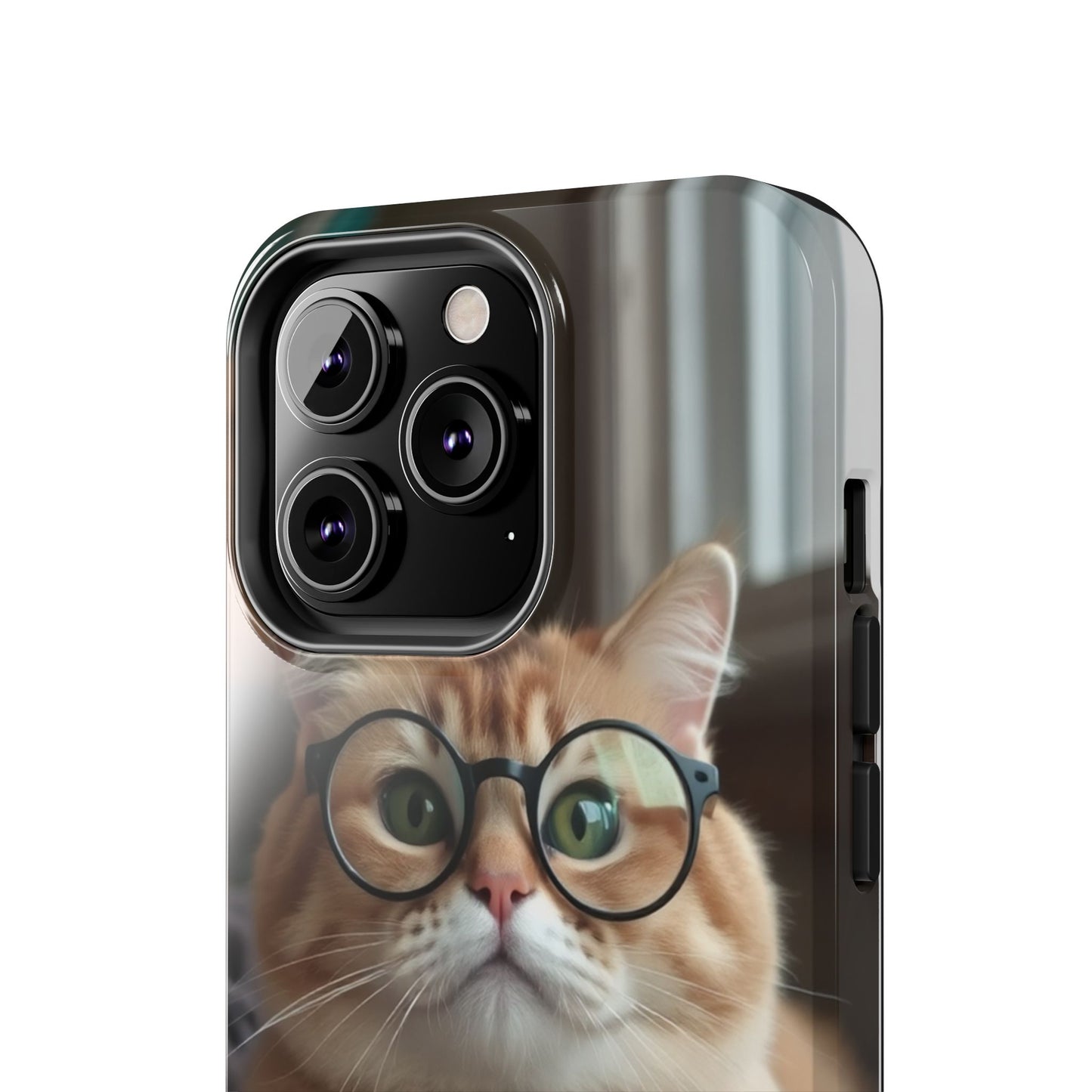 Cute Cat Glasses Tough Phone Case - Fun & Stylish Protection for Cat Lovers