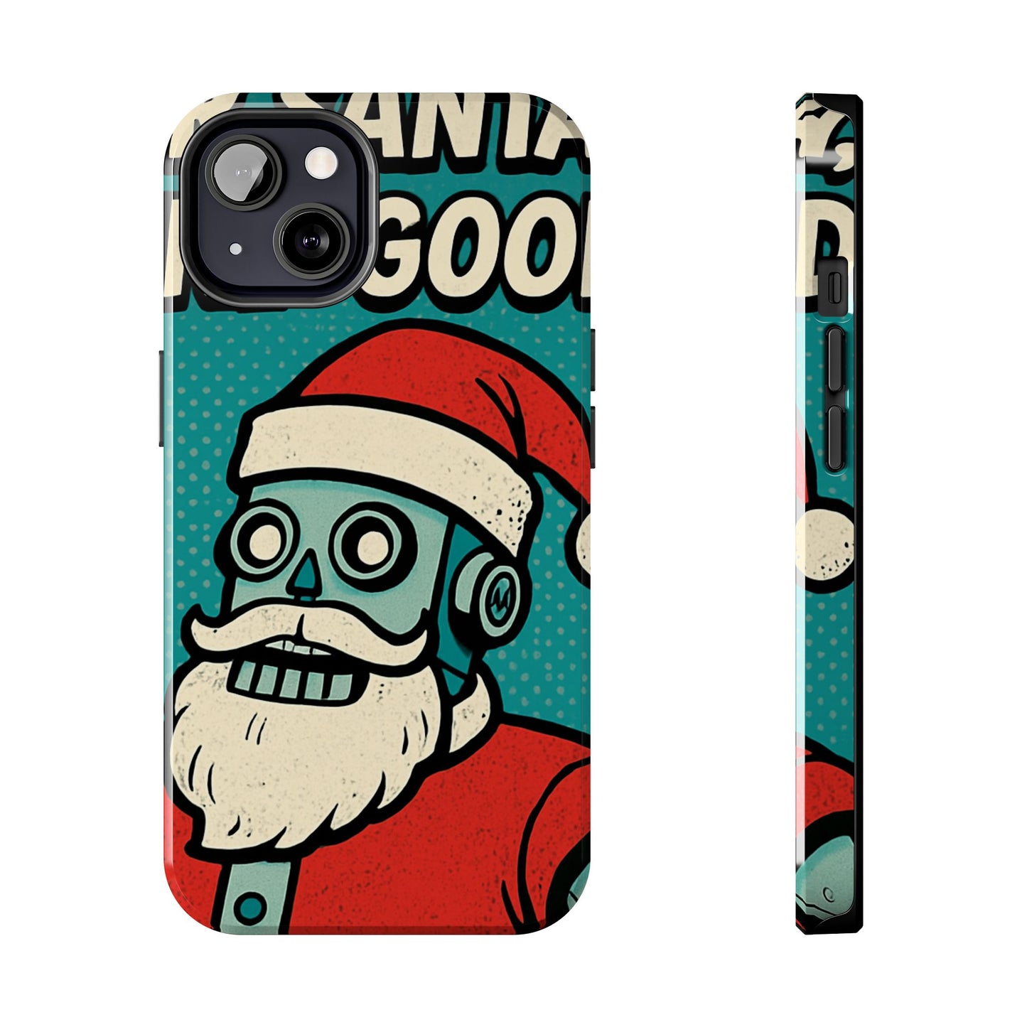 Santa Robot Phone Case - Durable Tough Design for Holidays