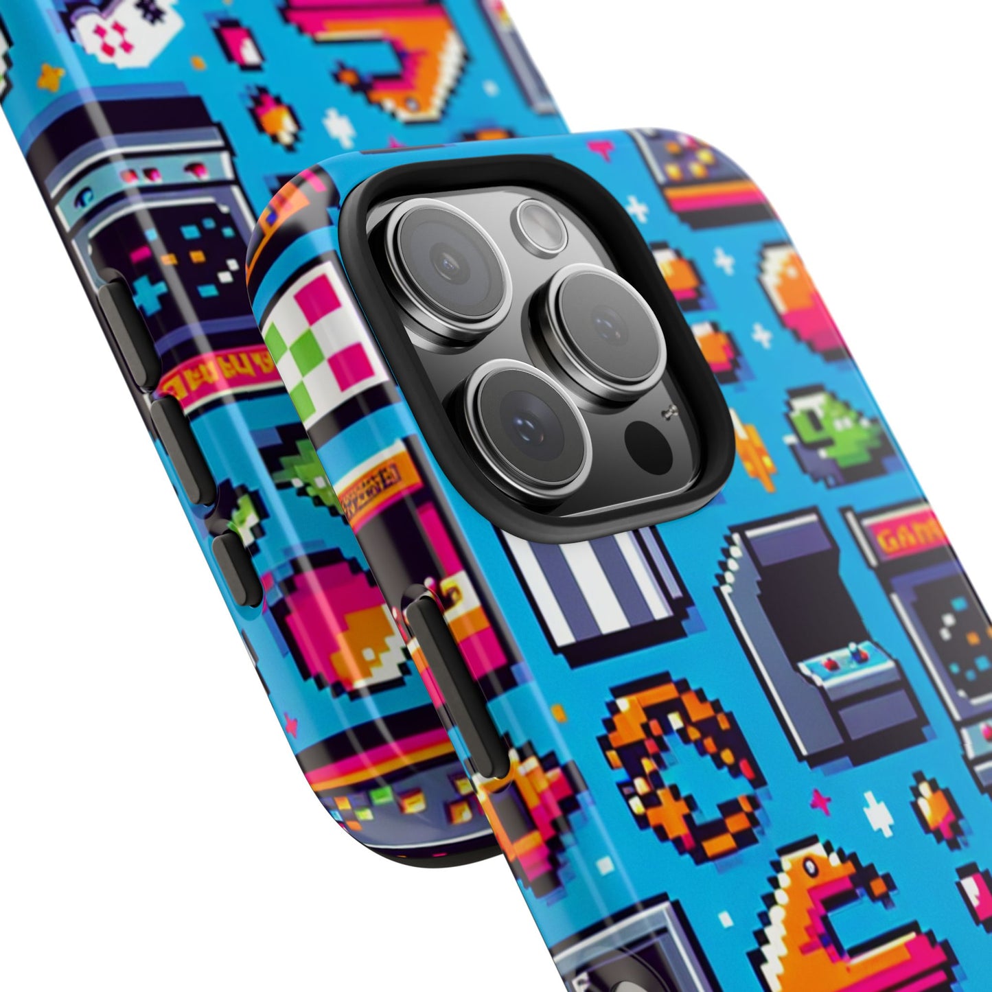 Retro Gaming Tough Phone Case - Pixel Art Design for Gamers - for iPhone