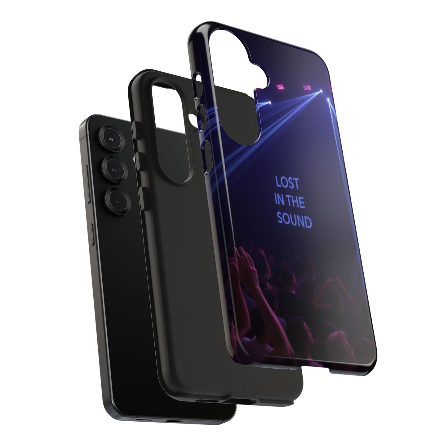 Vibrant Tough Phone Case - 'Lost in the Sound' Design for Music Lovers