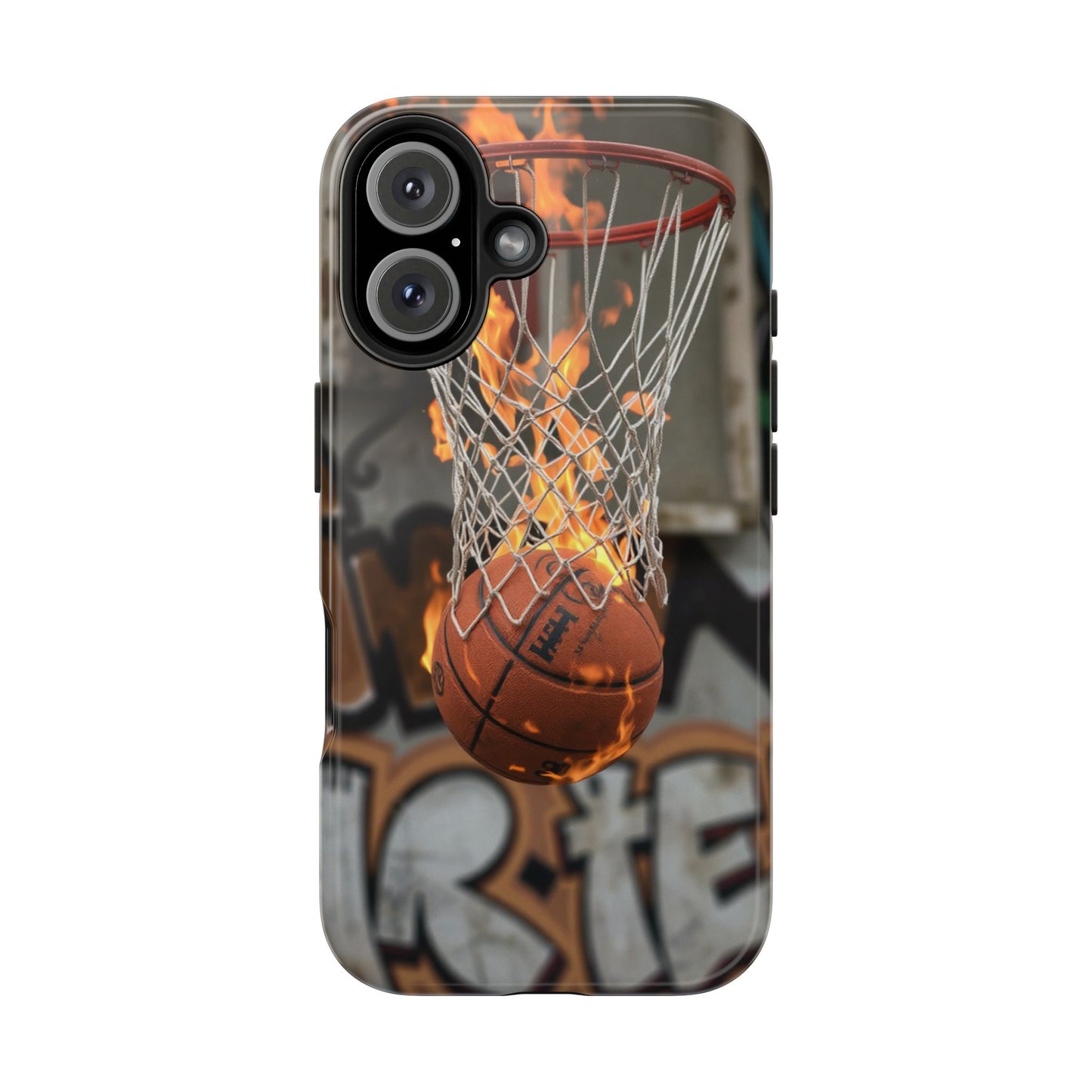 Fire Basketball Tough Phone Case - Durable Sporty Design for Athletes & Fans