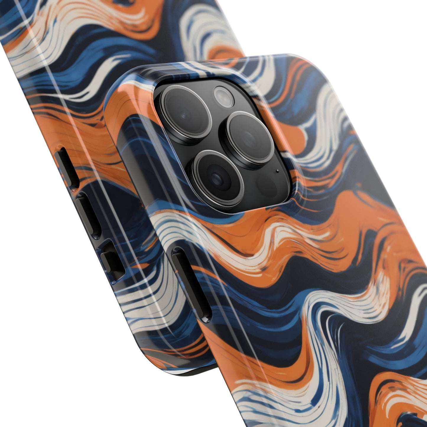 Wave Pattern Tough Phone Case - Stylish and Durable for Modern Lifestyle - for iPhone