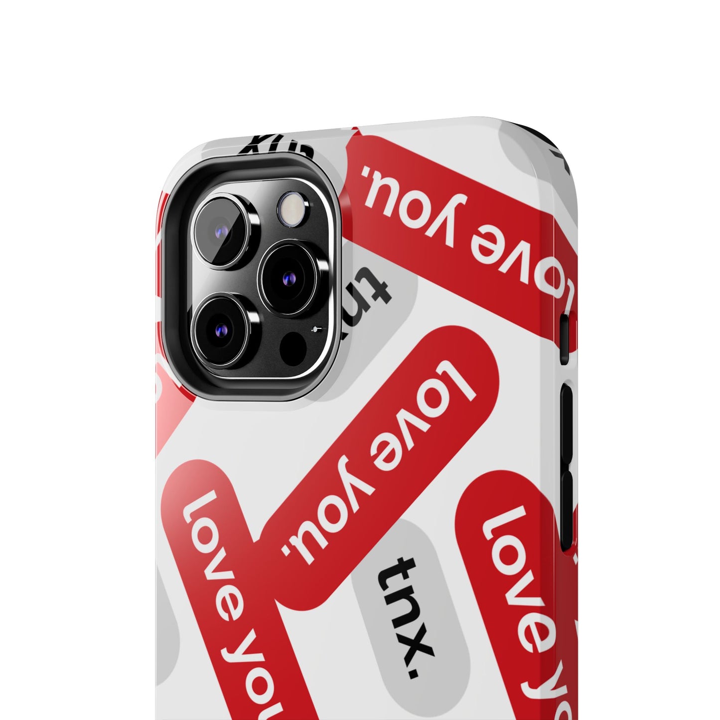 Love You&Tnx Tough Phone Case - Stylish and Protective for iPhone