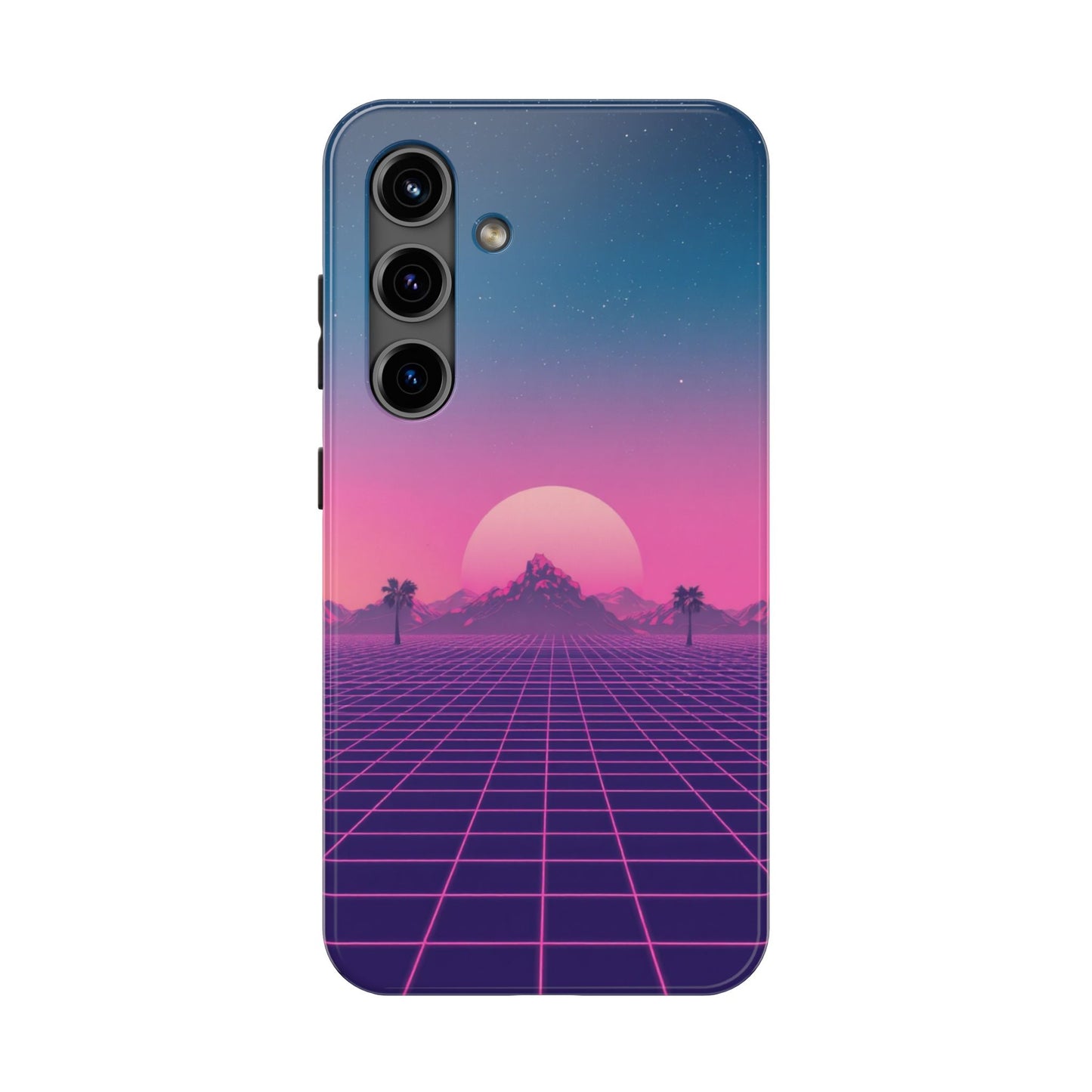 Retro Aesthetic Tough Phone Case - Vibrant Sunset Design