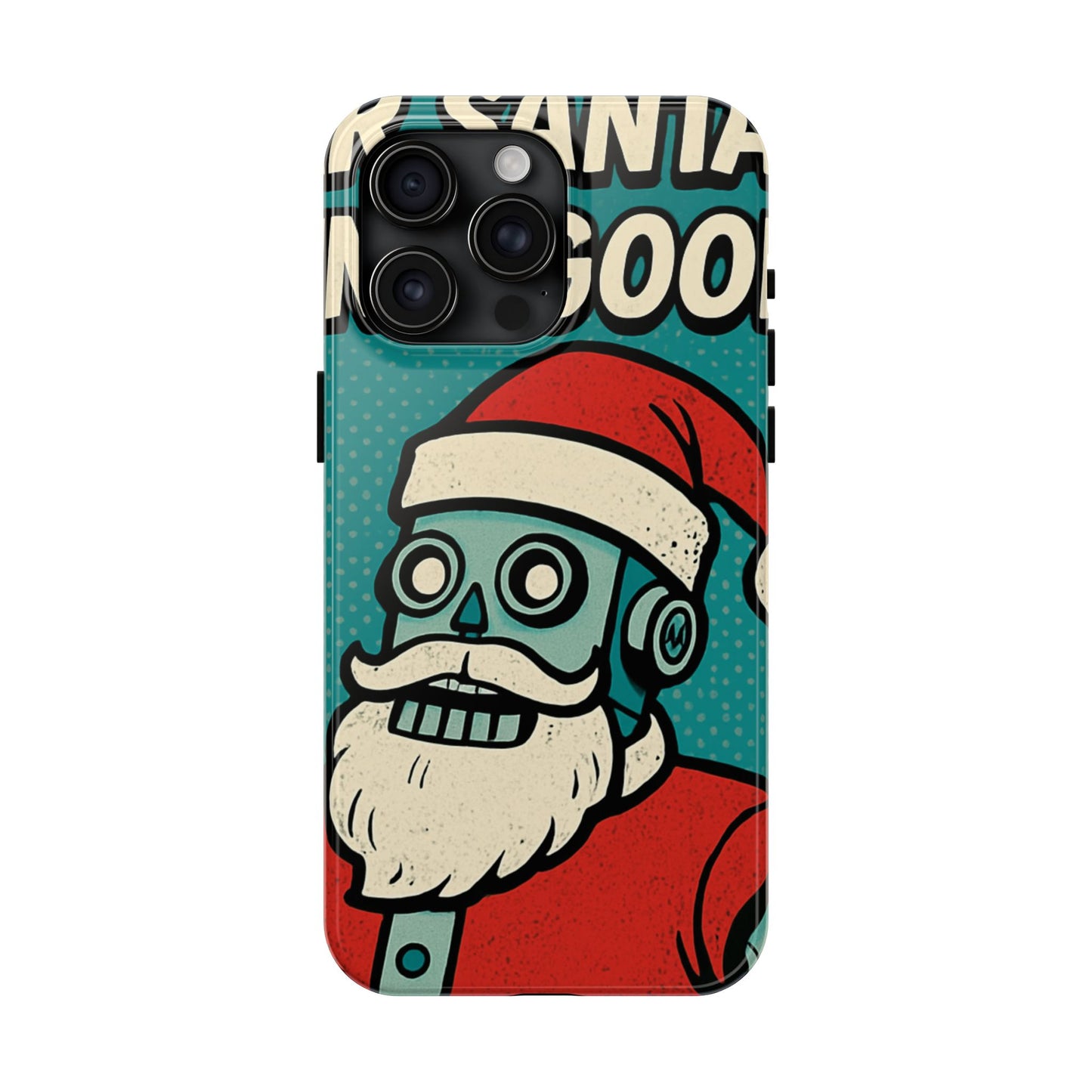 Santa Robot Phone Case - Durable Tough Design for Holidays