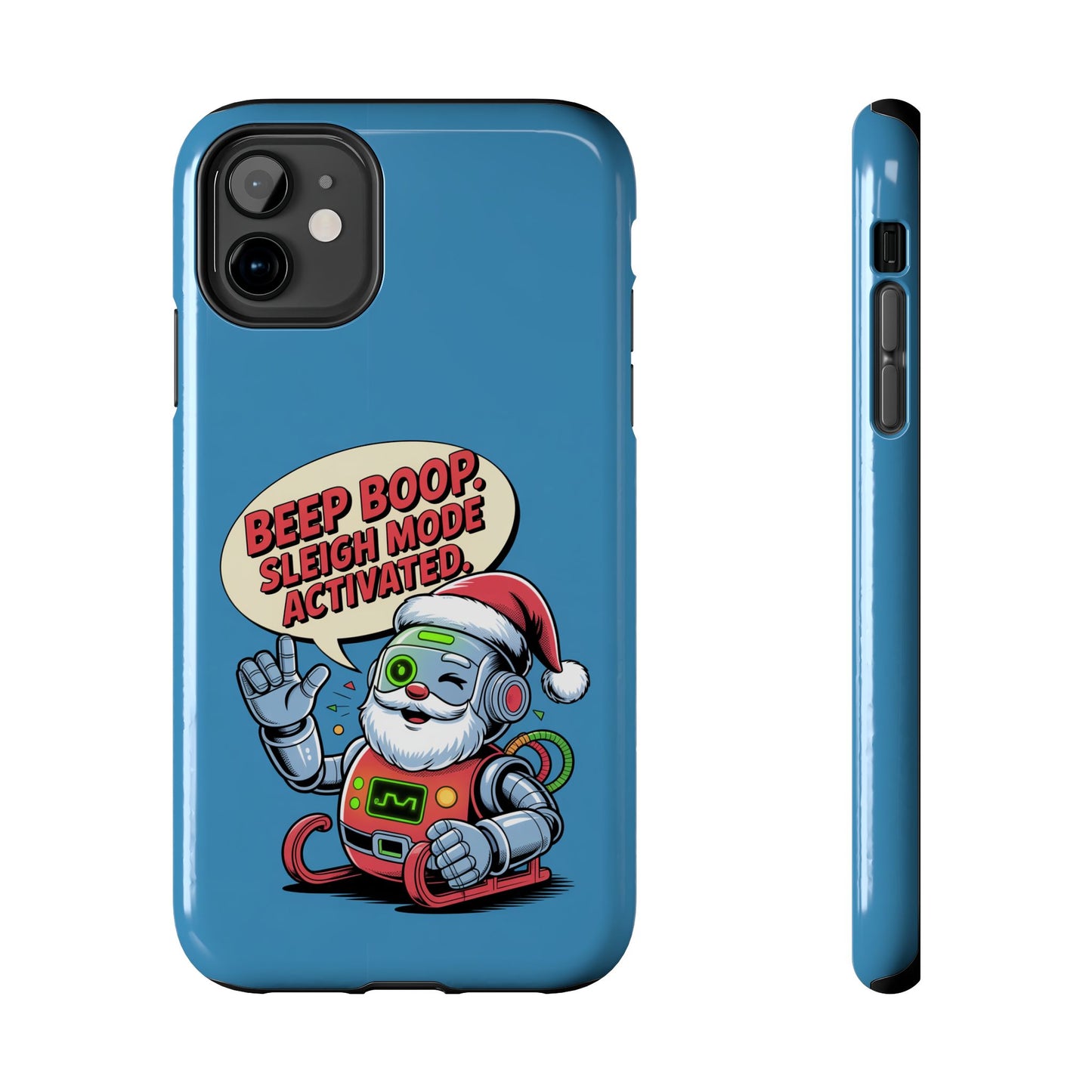 Funny Robot Holiday Phone Case - Beep Boop Sleigh Mode Activated