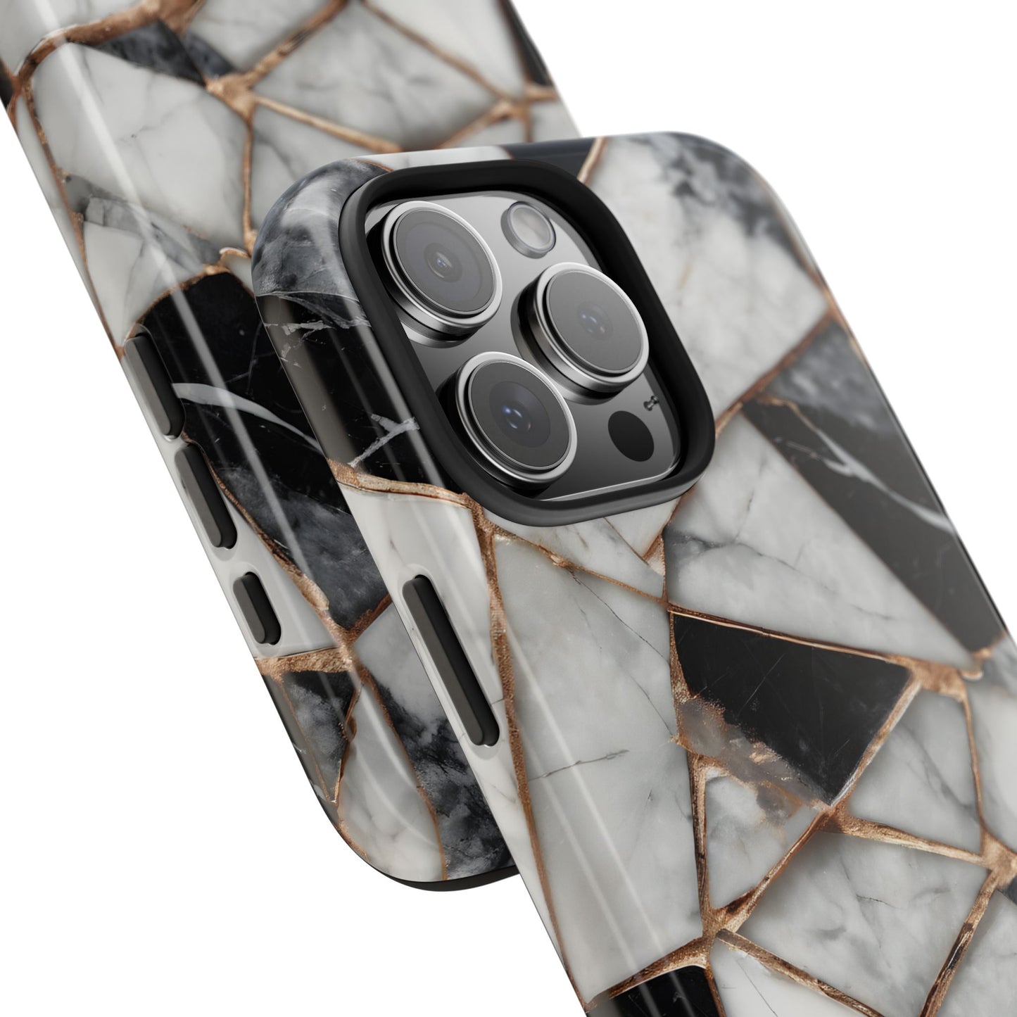 Elegant Marble Tough Phone Case - Stylish Protection for iPhone