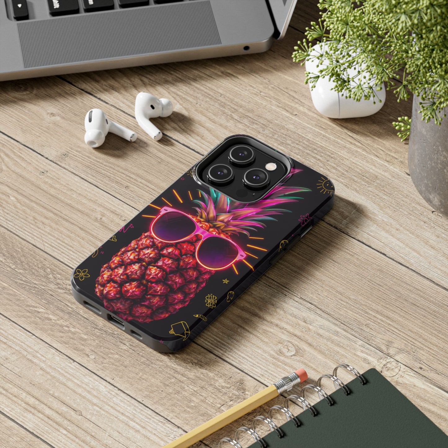 Tough Pineapple Phone Case - Cool, Vibrant Design Perfect for Summer Vibes