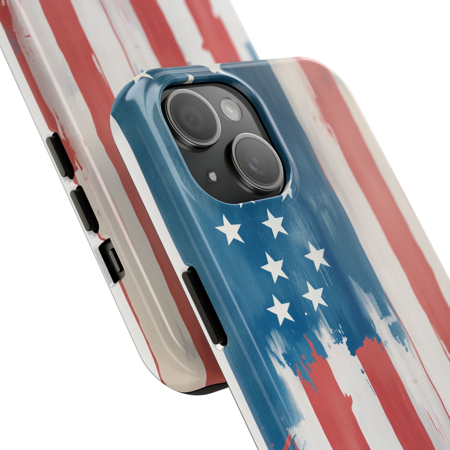 Patriotic Tough Phone Cases - Abstract USA Flag Design for Durable Protection - for iPhone