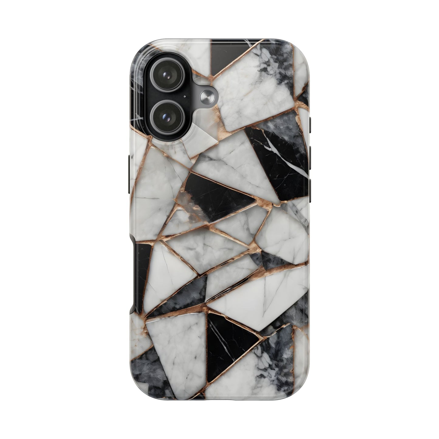 Elegant Marble Tough Phone Case - Stylish Protection for iPhone