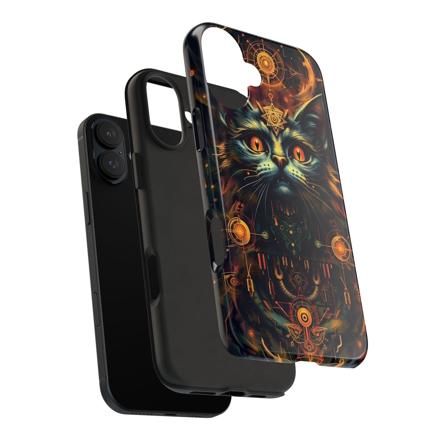 Mystical Cat Queen Tough Phone Case – Unique Protection for Cat Lovers - for iPhone