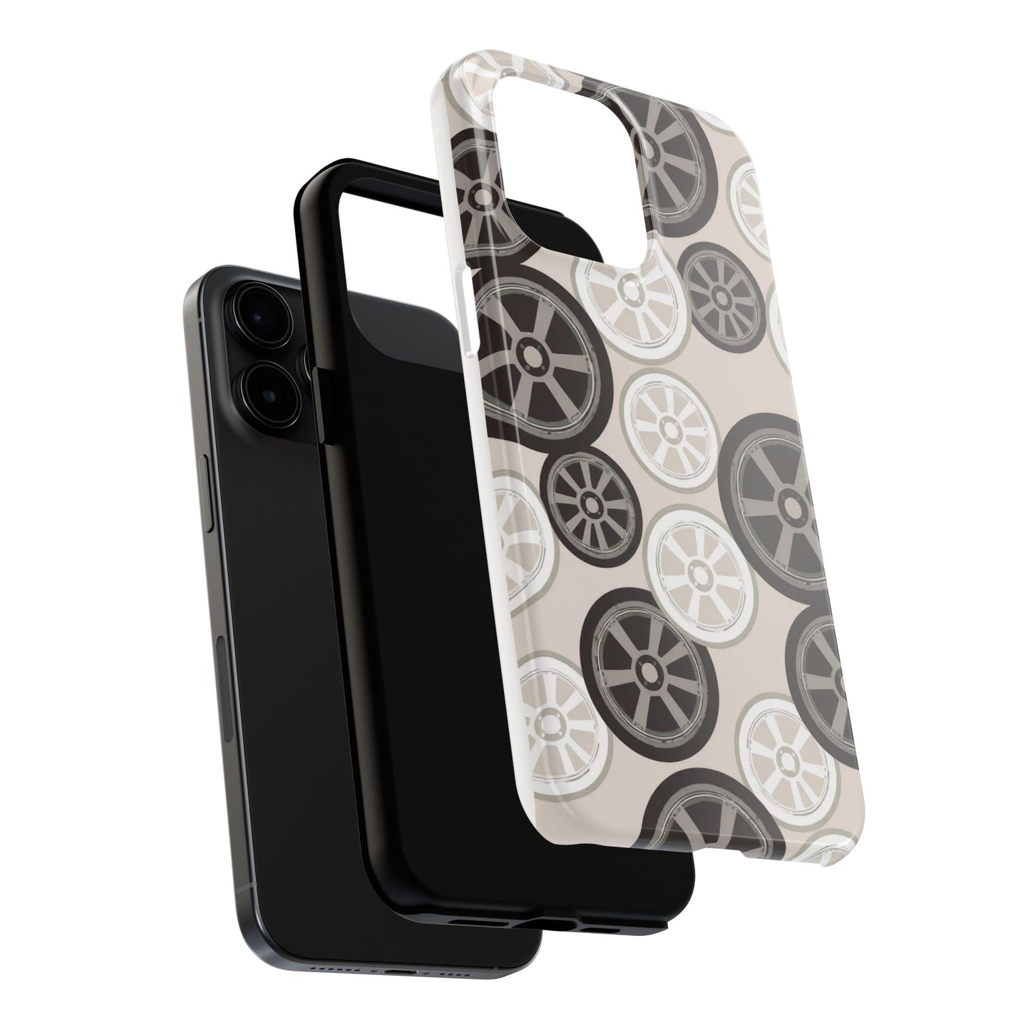 Racing Wheel Design Tough Phone Case – Durable Protection for Automotive Enthusiasts