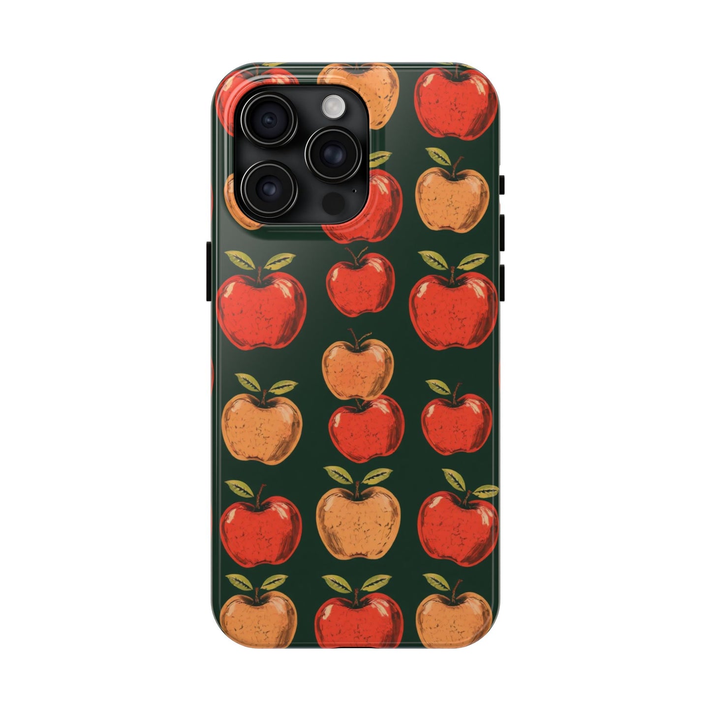 Apple Retro Pattern Tough Phone Case - Durable, Stylish, and Protective for Everyday Use - for iPhone