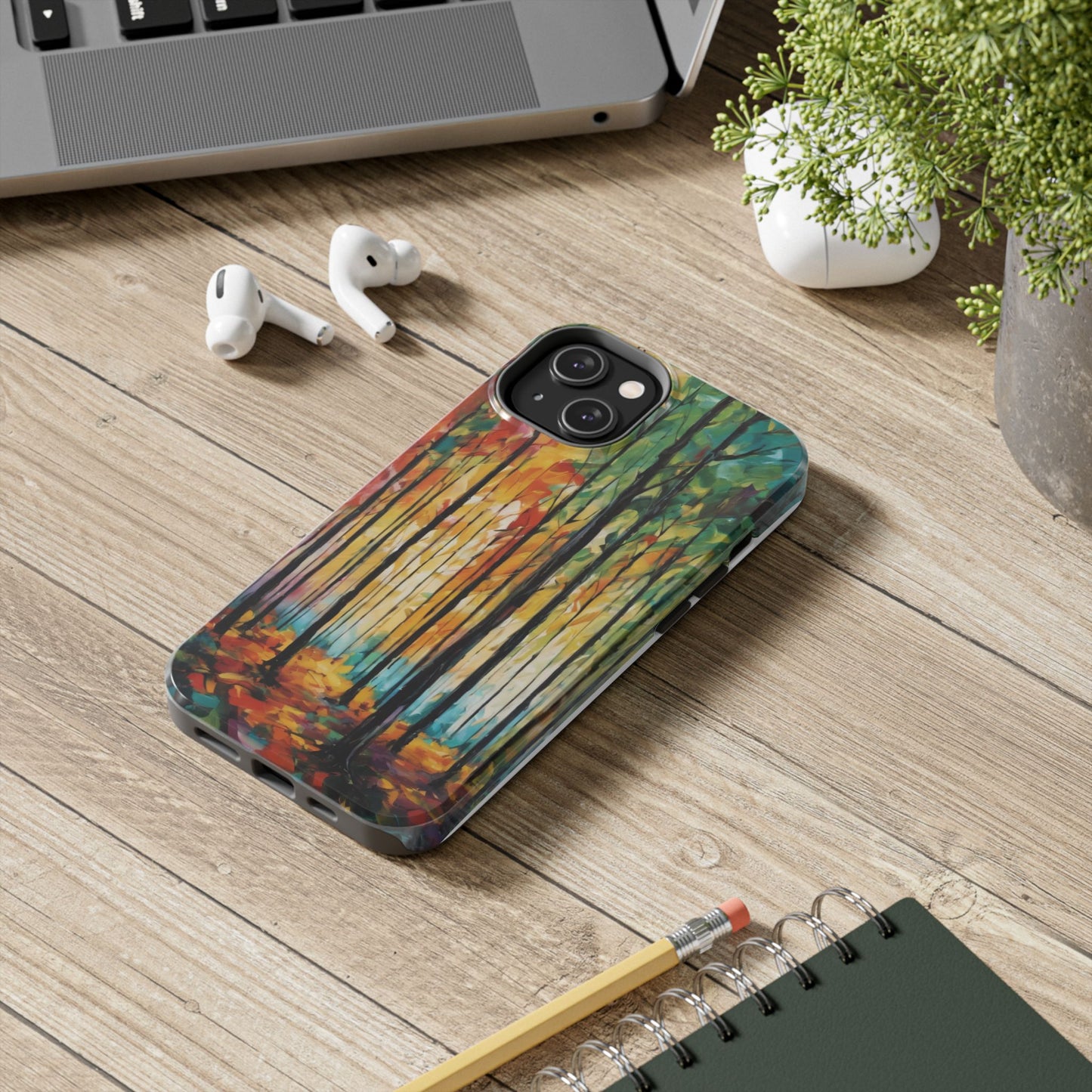 Autumn Forest Tough Phone Case - Colorful Nature Design - for iPhone