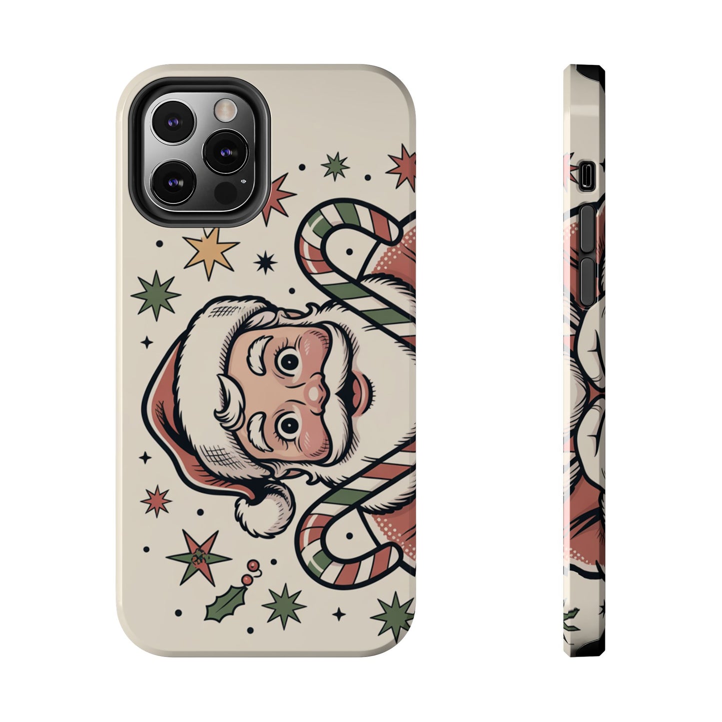 Retro Santa Tough Phone Case - Festive Holiday Design