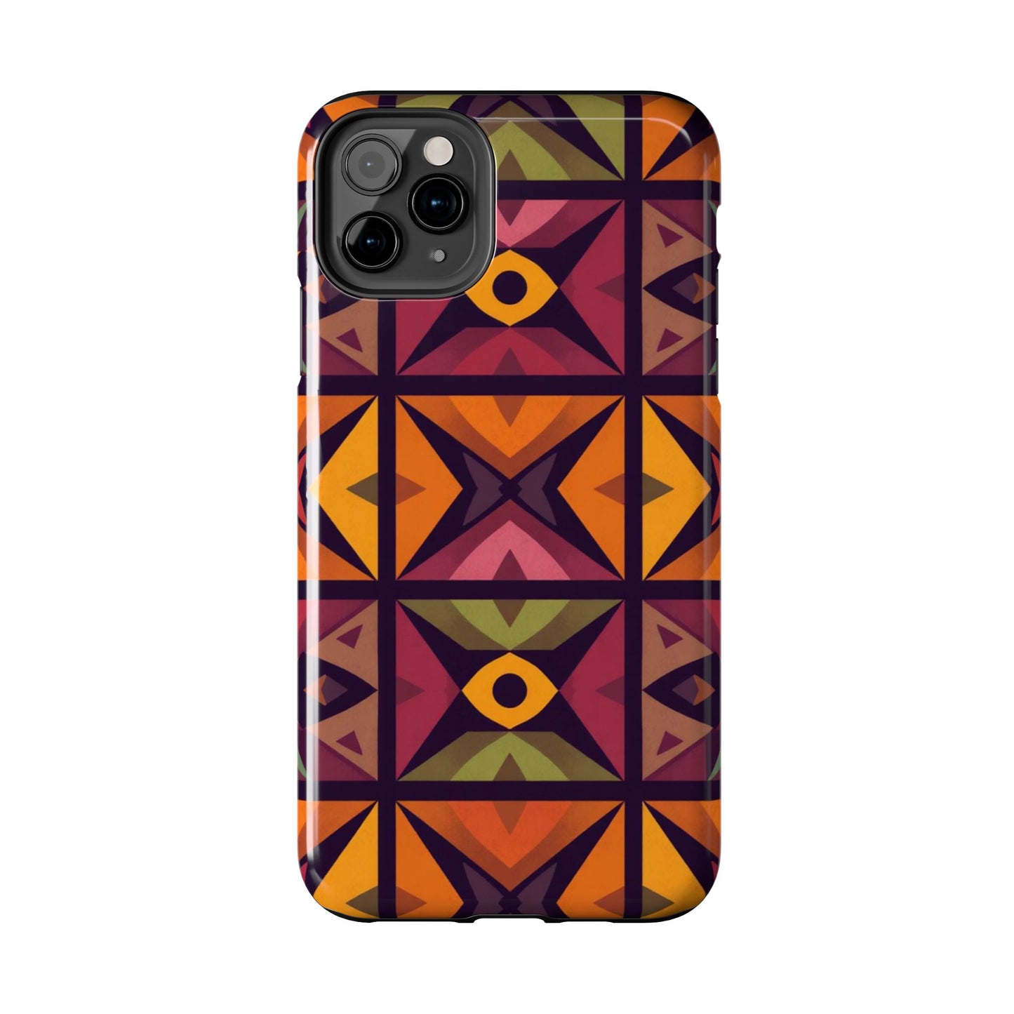 Vibrant Tribal Geometric Tough Phone Case - Colorful Protection for Your iPhone