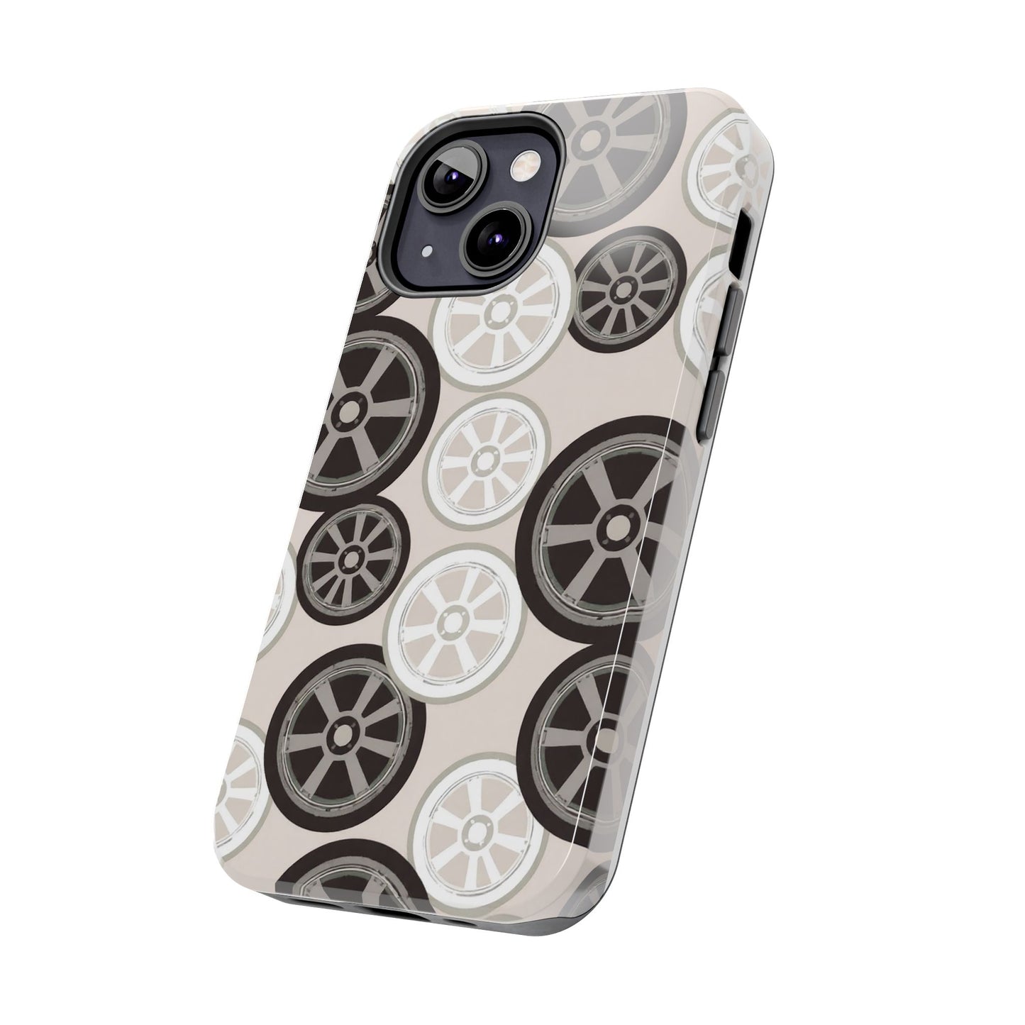 Racing Wheel Design Tough Phone Case – Durable Protection for Automotive Enthusiasts