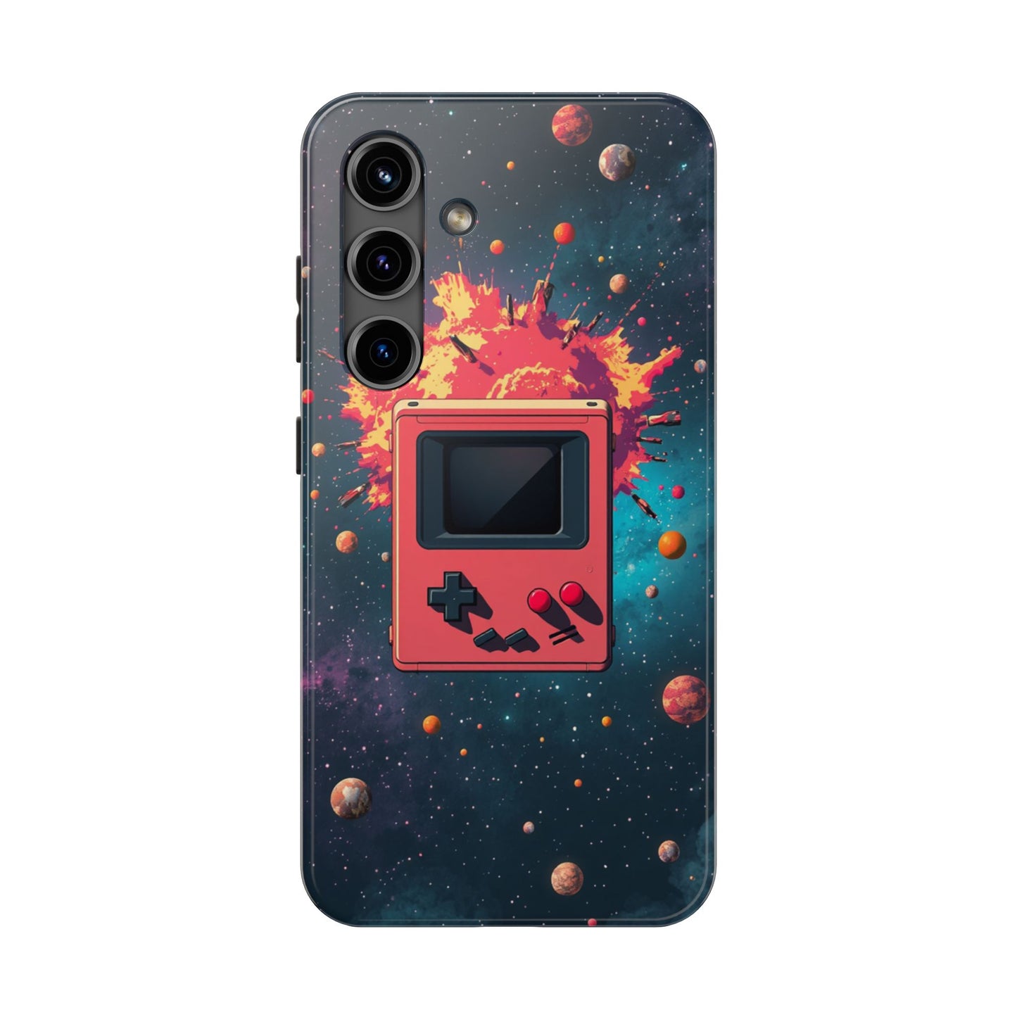 Retro Gaming Tough Phone Case - Space Adventure Design