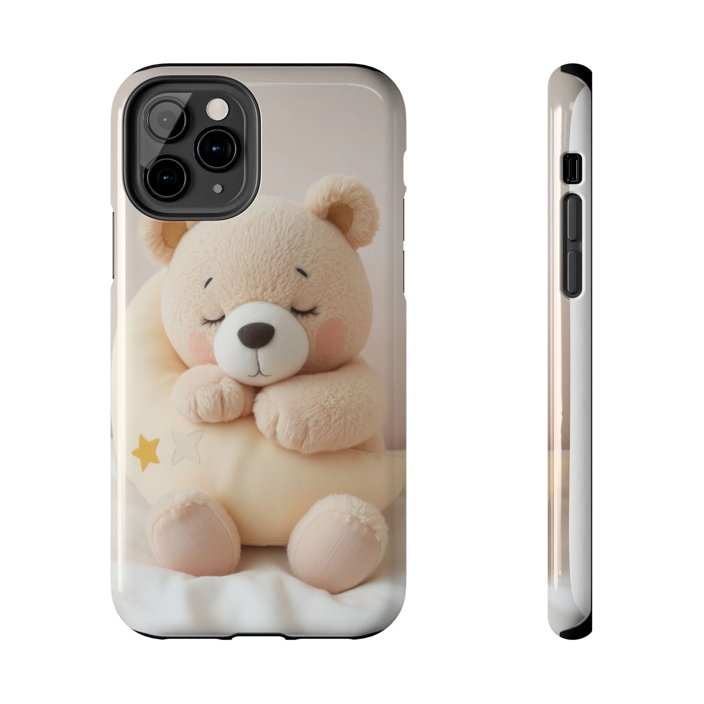 Cute Bear Tough Phone Case - Adorable Baby Animal Design for Kids & Adults