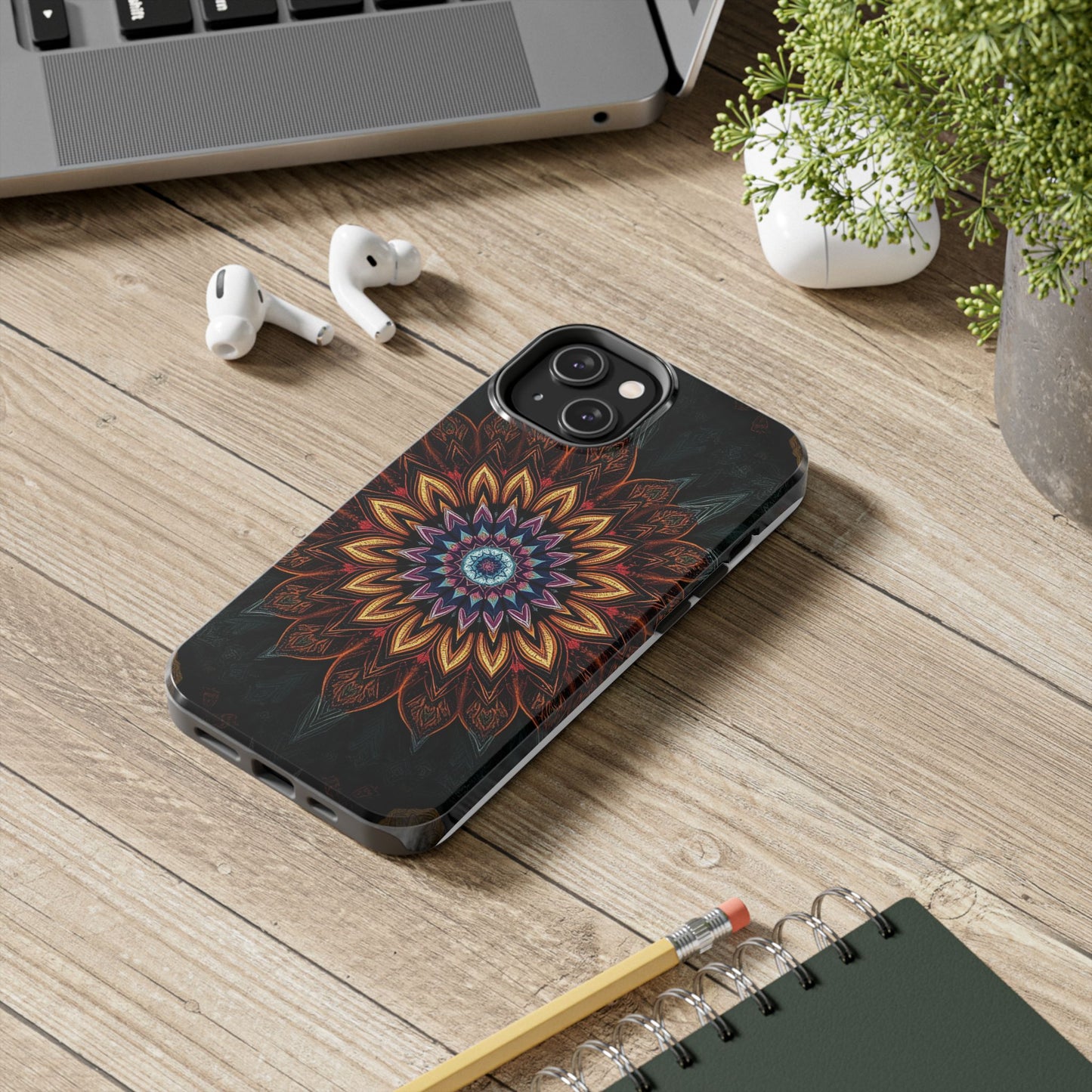Mystic Mandala Tough Phone Case - Durable Protection with Artistic Design - for iPhone