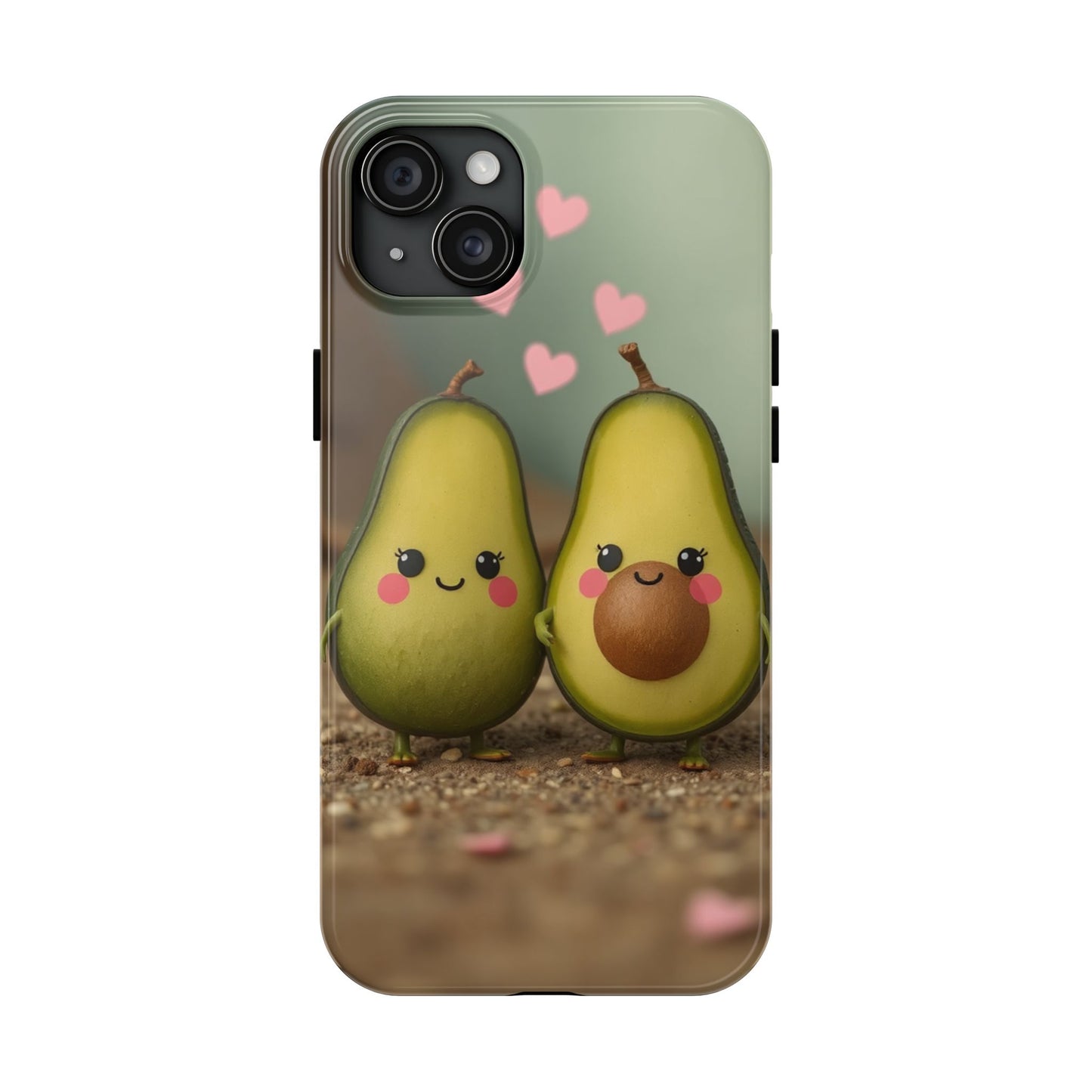 Cute Avocado Phone Case, Funny Tough Case, Quirky Phone Accessory, Gifts for Foodies, Valentine's Day Present