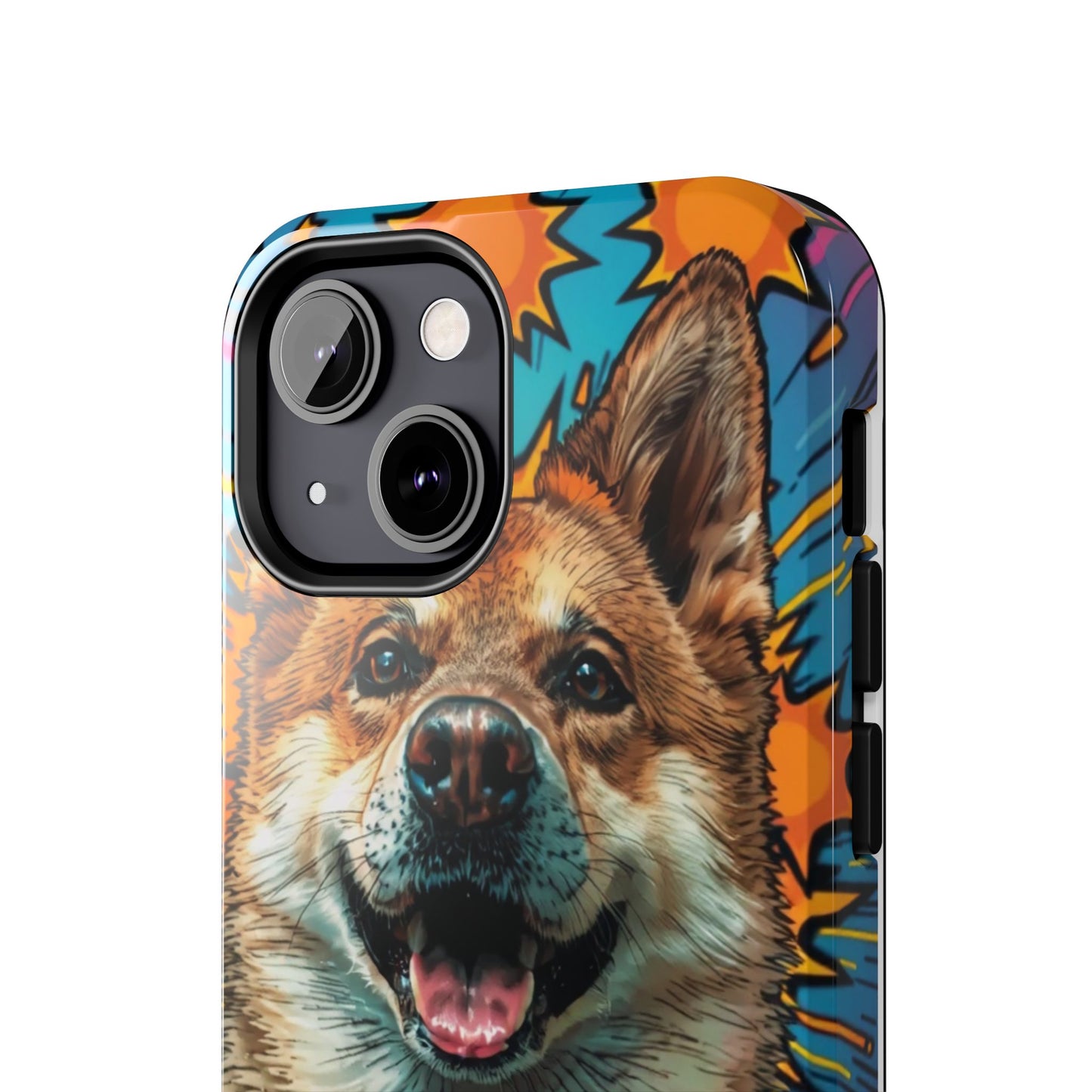 Vibrant Corgi Tough Phone Case - Fun Design for Pet Lovers