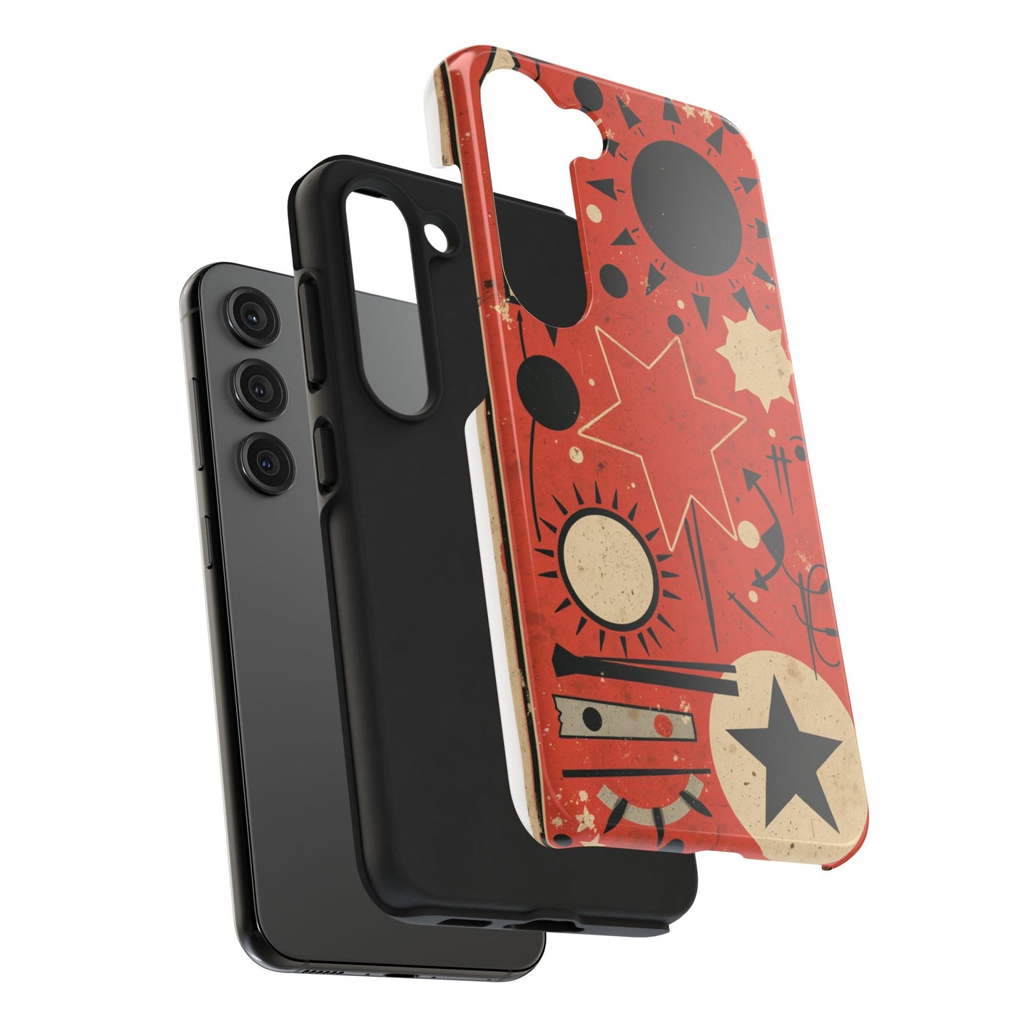 Retro Bold Tough Phone Case - Unique Geometric Design - for iPhone
