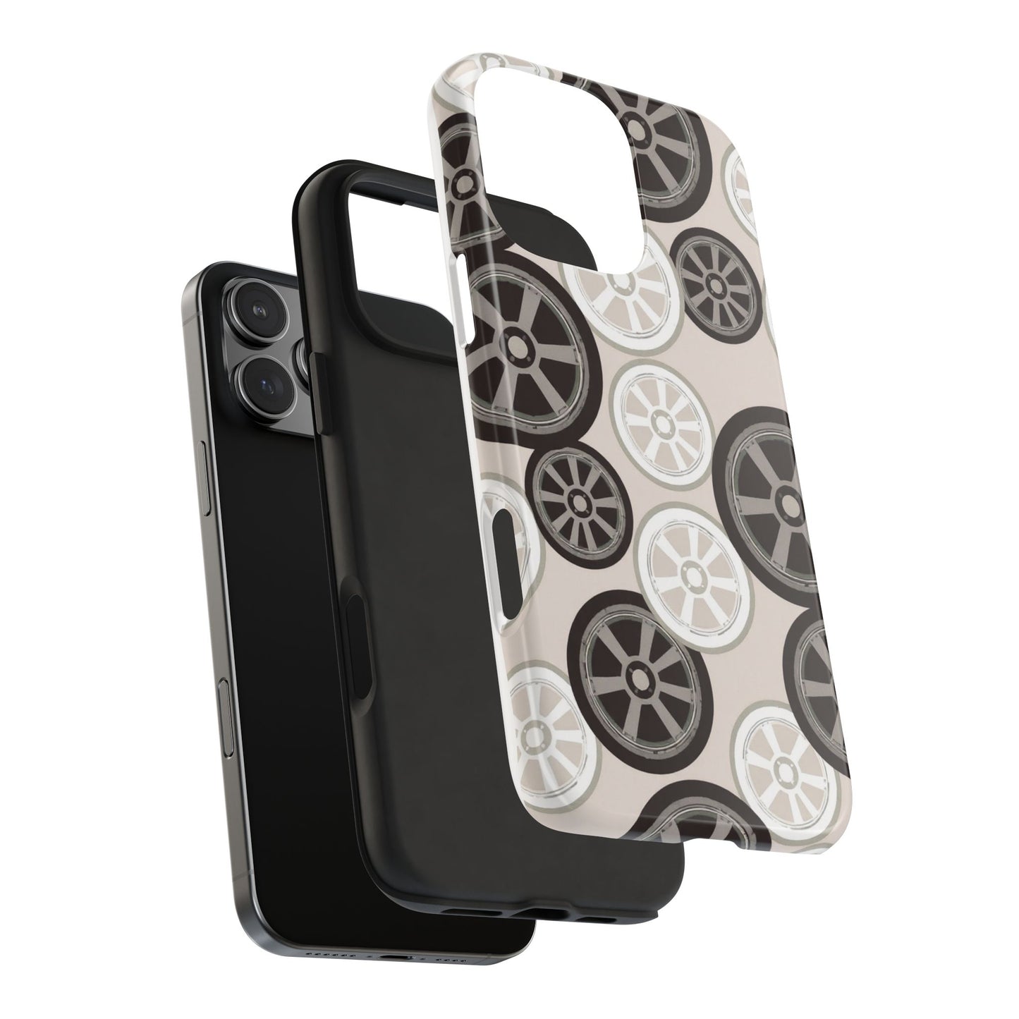 Racing Wheel Design Tough Phone Case – Durable Protection for Automotive Enthusiasts