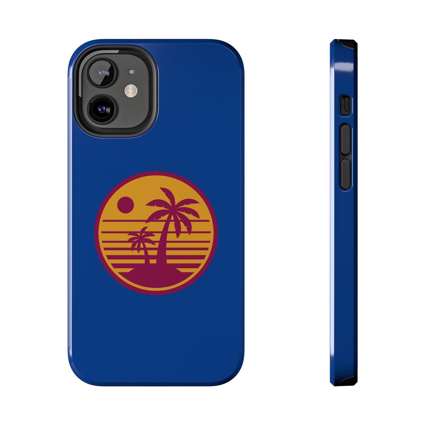 Retro Sunset Tough Phone Case - Vibrant Beach Vibes for Summer Adventures - for iPhone