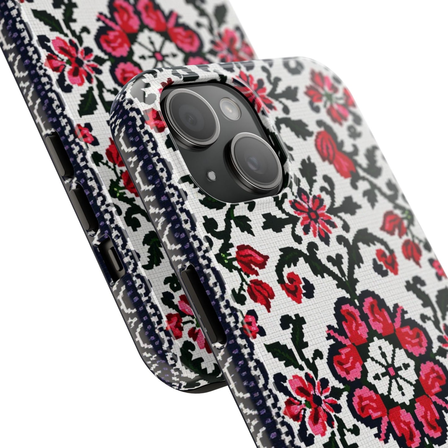 Traditional Knit Floral Design | Tough Phone Case - Durable Protection for iPhone