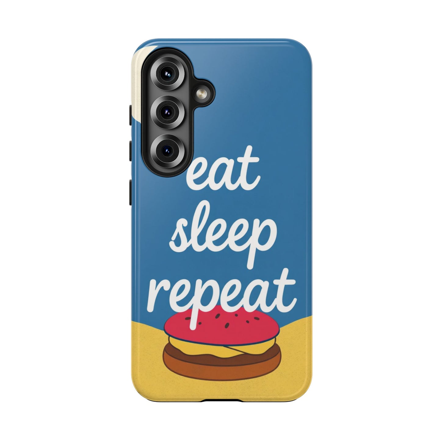 Eat, Sleep, Repeat Phone Case – Fun & Durable Tough Phone Cases for Food Lovers