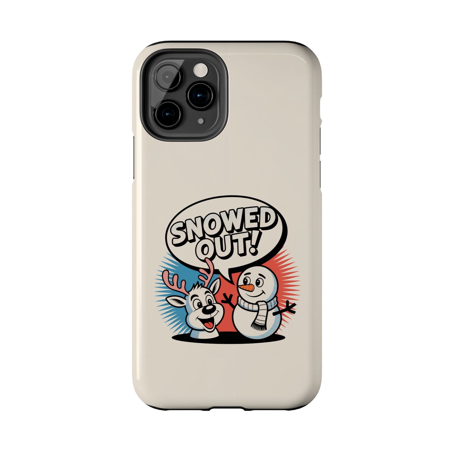 Snowman & Reindeer Tough Phone Case - Snowed Out Holiday Design