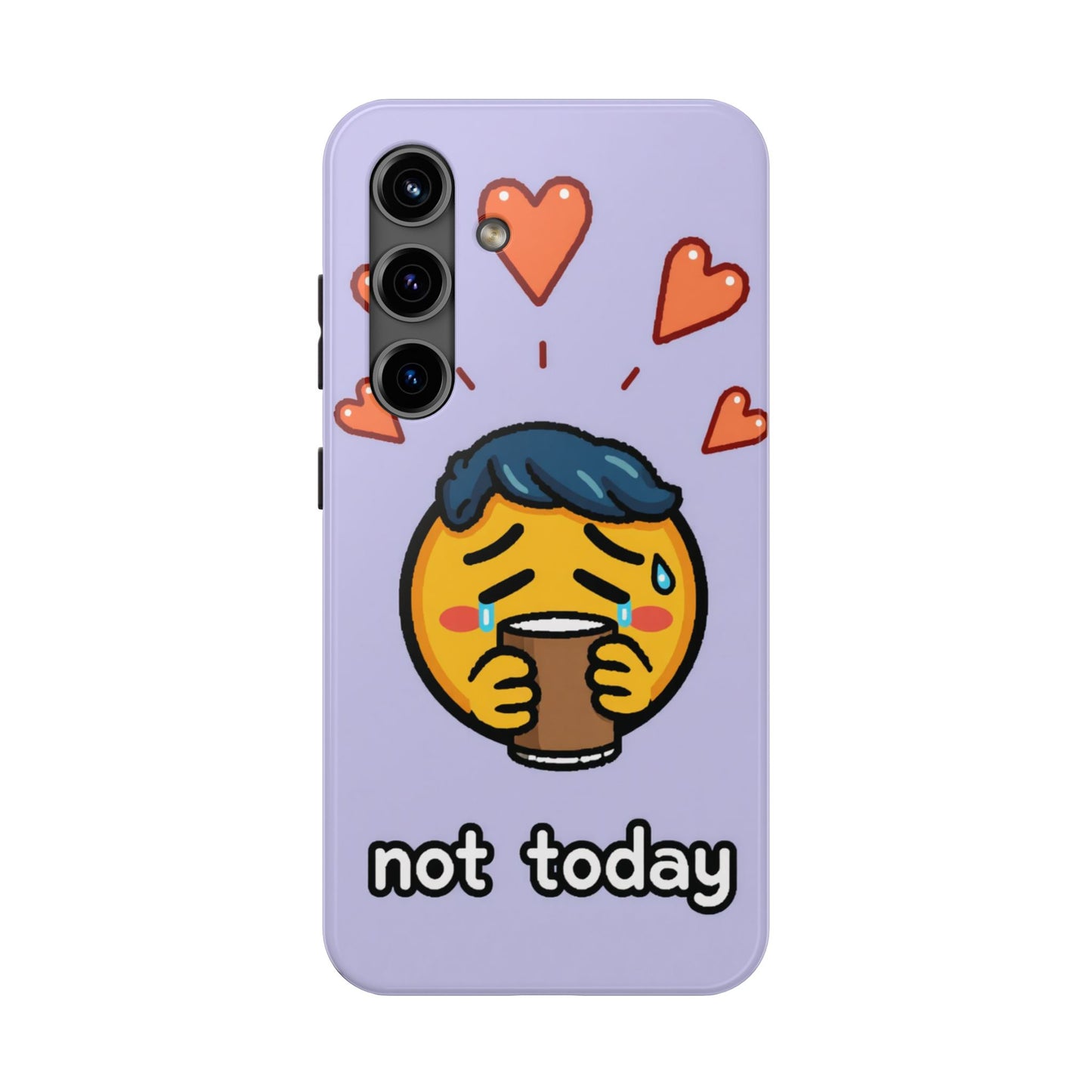 Cute Tough Phone Case - 'Not Today' Emoji Design