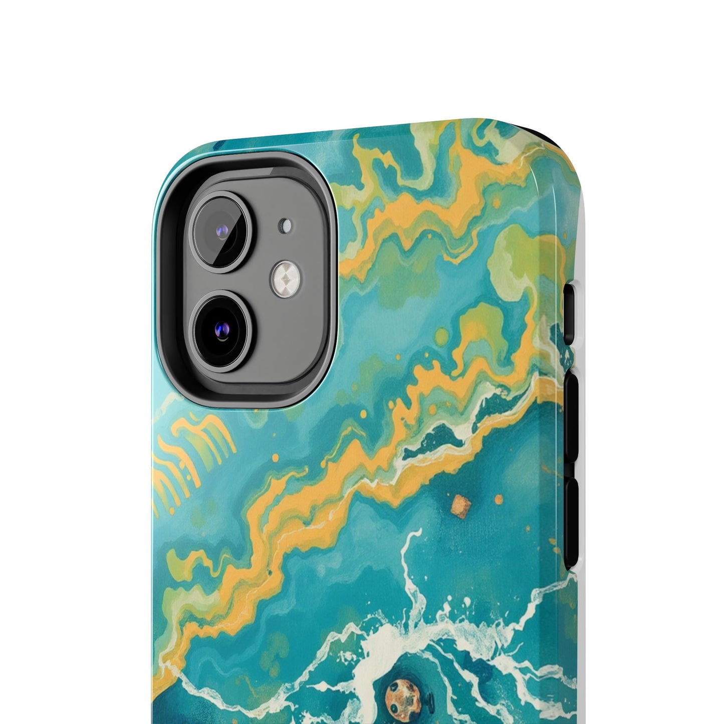 Ocean Wave Tough Phone Case – Durable Protection with Abstract Art Design