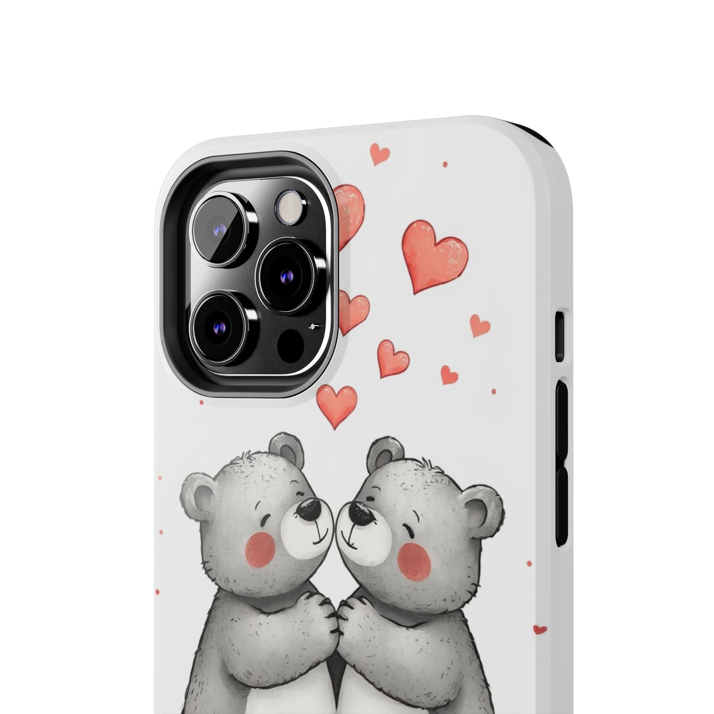 Cute Bear Love Tough Phone Case - Perfect for Valentine's Day & Couples
