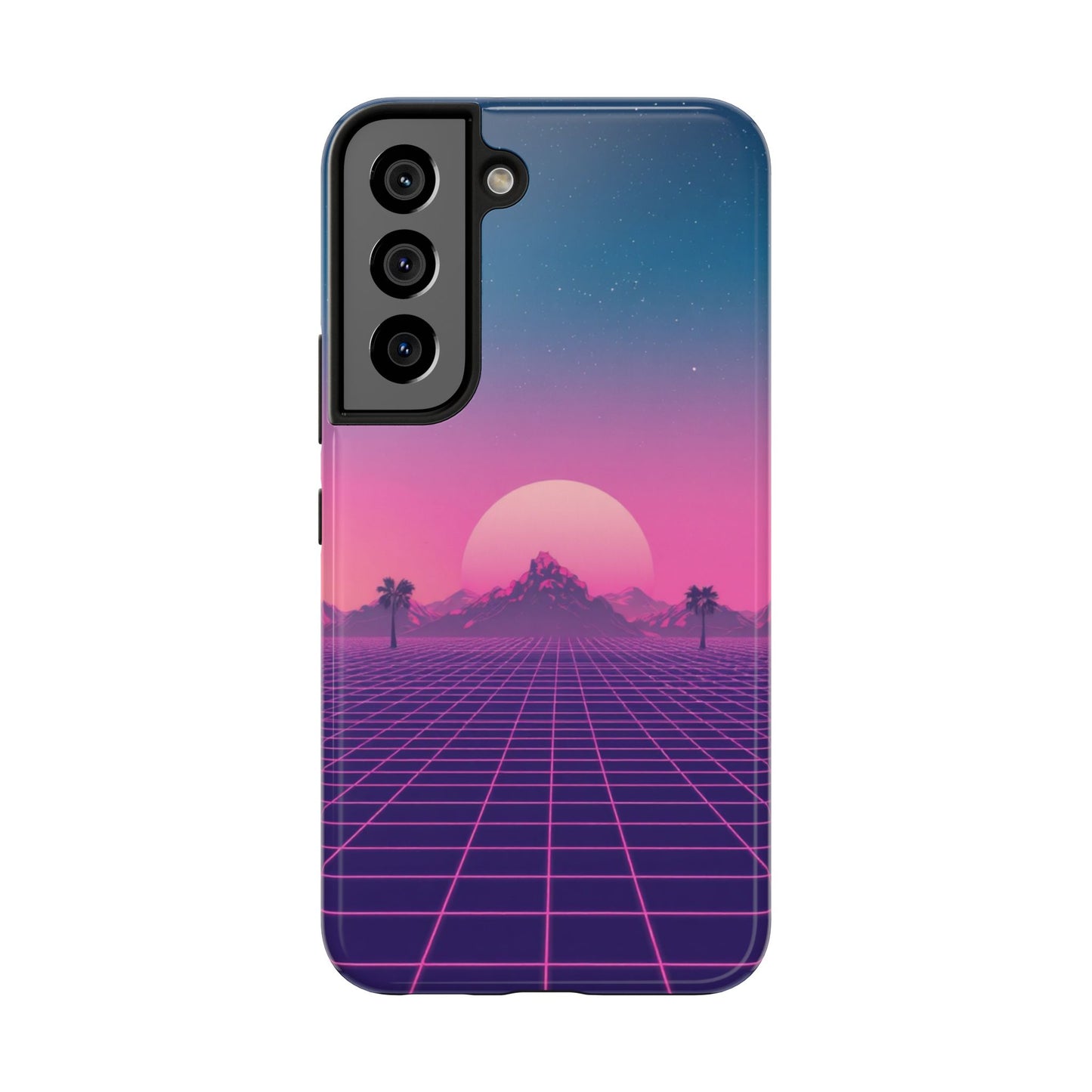 Retro Aesthetic Tough Phone Case - Vibrant Sunset Design