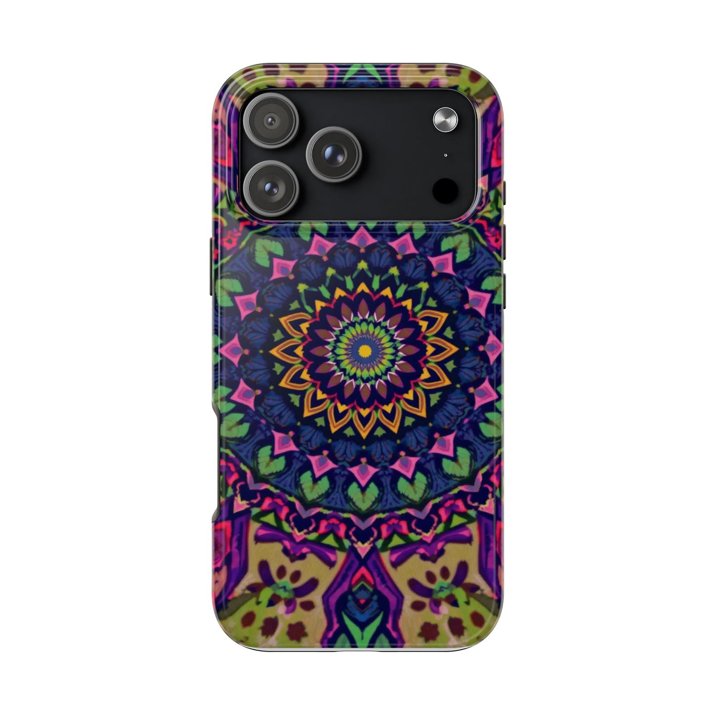 Vibrant Mandala Tough Phone Case - Colorful, Purple Fusion, Durable Protection for Your Device - for iPhone