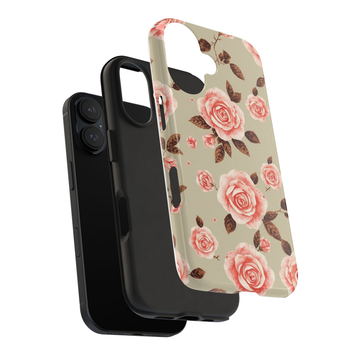Elegant Floral Tough Phone Case for Stylish Protection - for iPhone