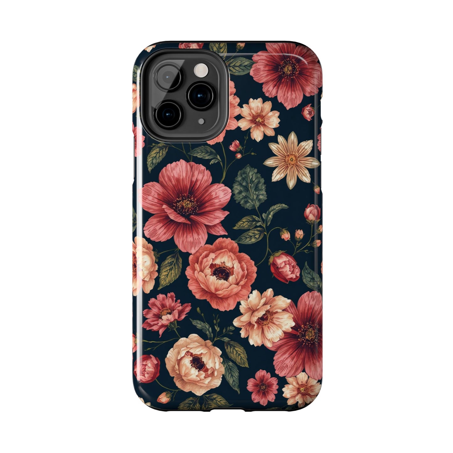 Spring Power! Floral Tough Phone Case - Durable Protection with Elegant Flower Design - for iPhone